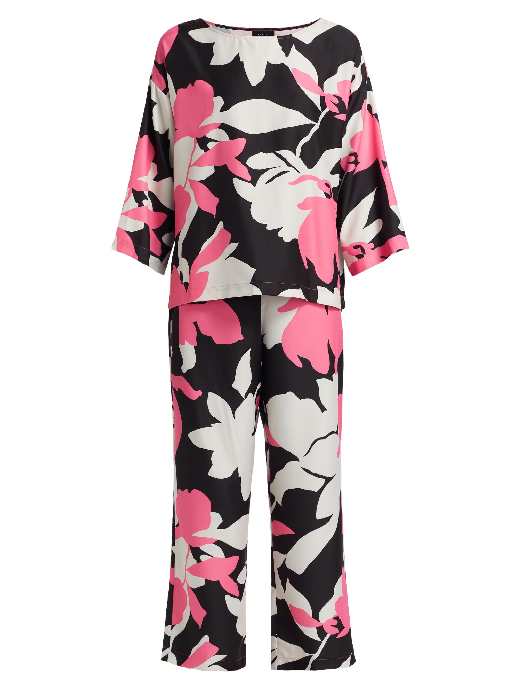 Natori Women's Niwashi Floral Pajamas - Pink Black