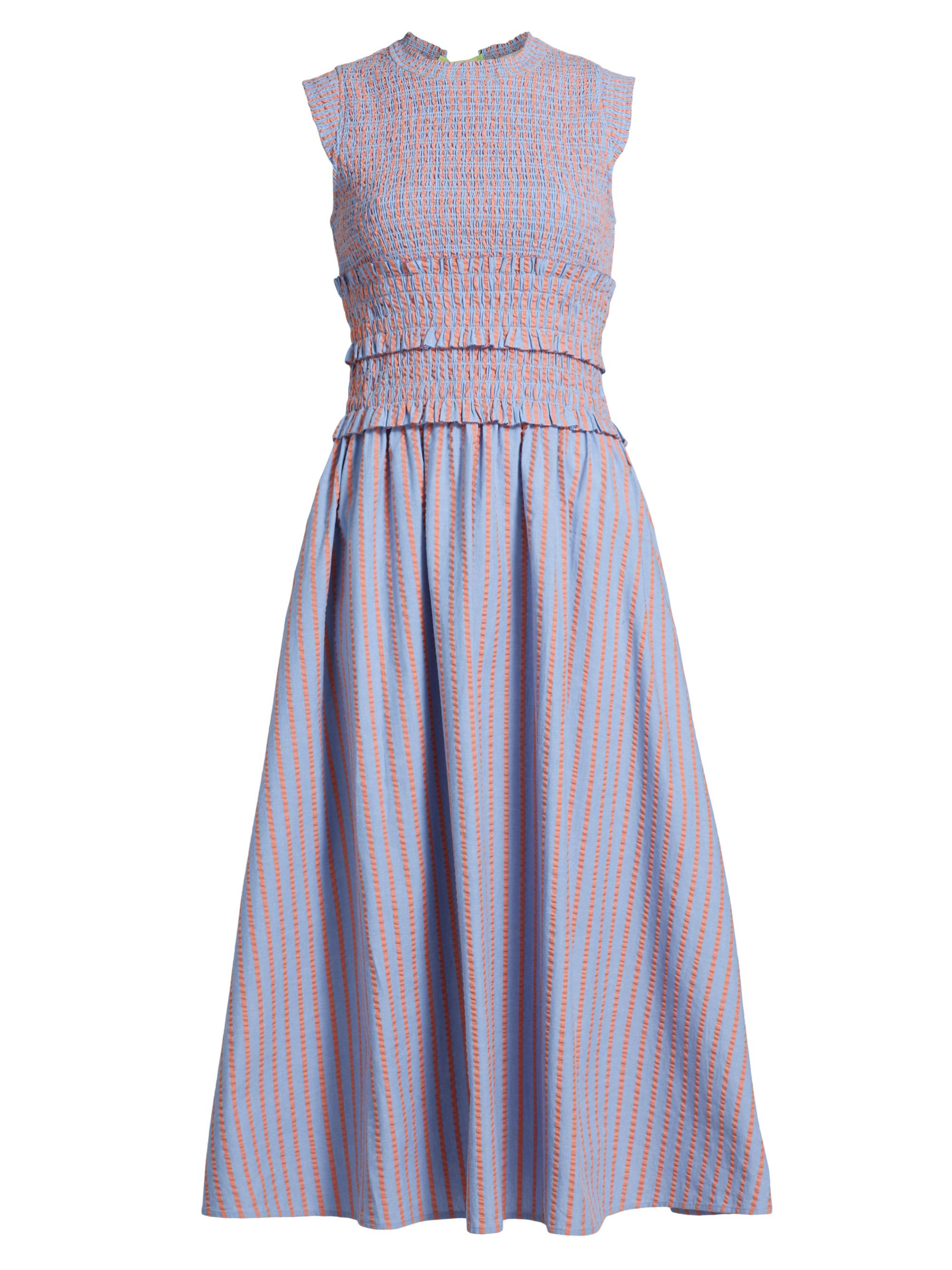 Hunter Bell Women's Louise Striped Cotton Midi-Dress - Beach Stripe