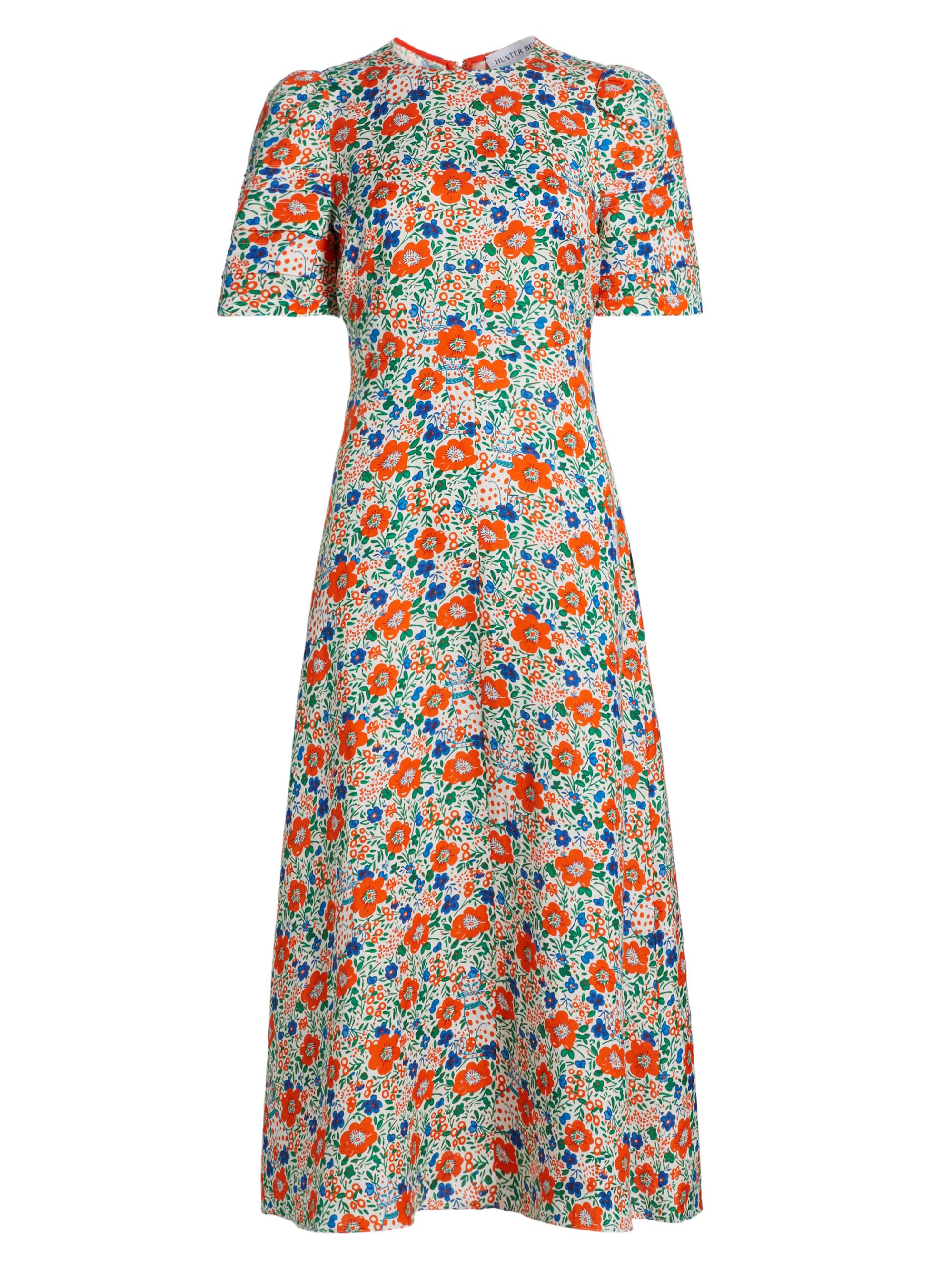 Hunter Bell Women's Casey Linen-Blend Floral Midi-Dress - Catnap