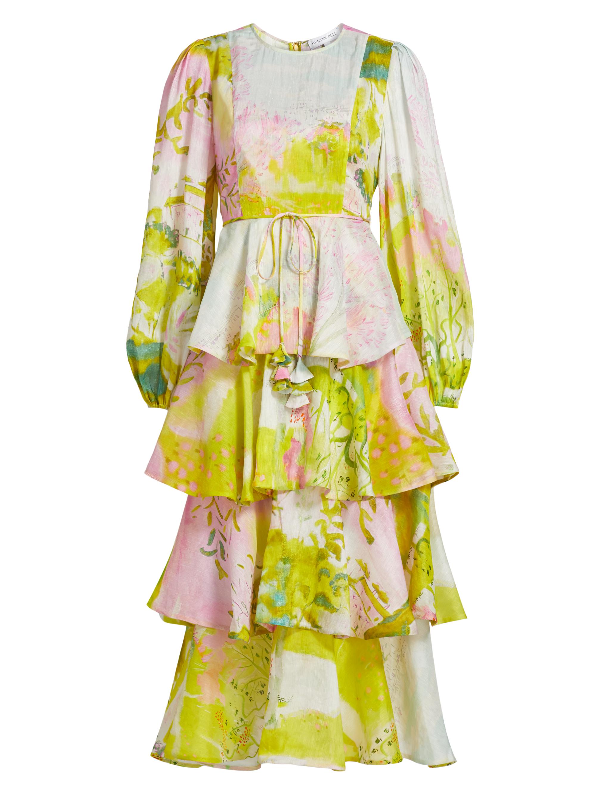 Hunter Bell Women's Chelsea Tiered Floral Maxi Dress - Ethereal Garden