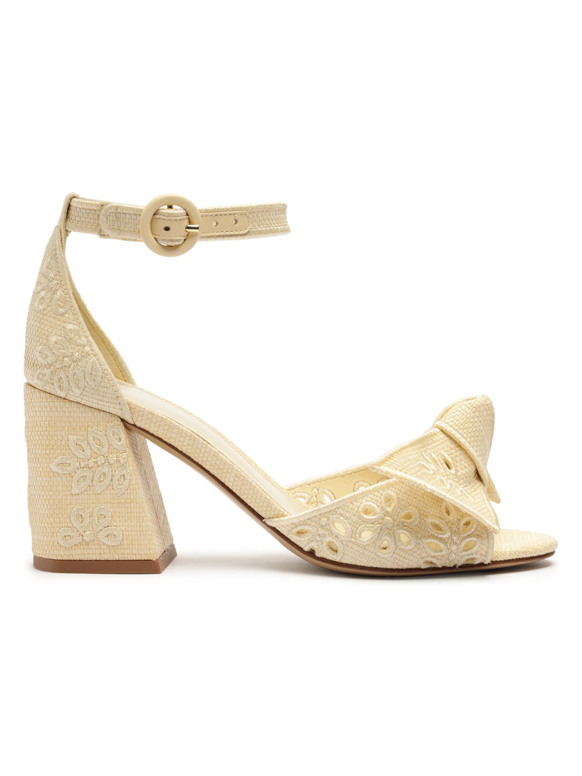 Alexandre Birman Women's Maxi Clarita 75MM Embroidered Knotted Sandals - Creamy