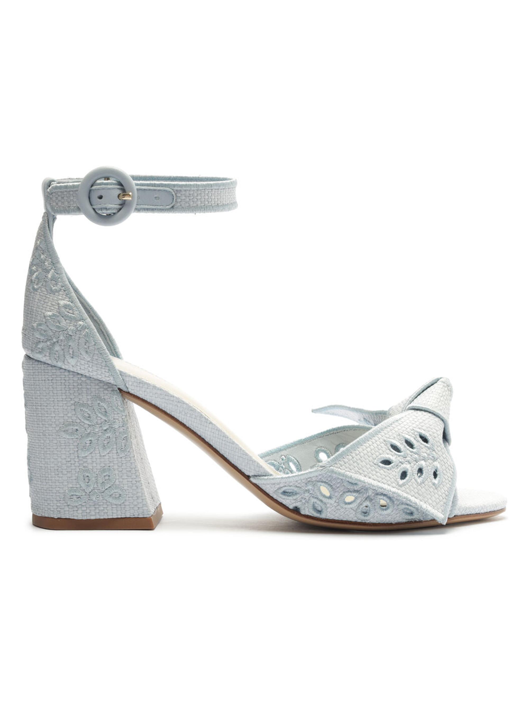 Alexandre Birman Women's Maxi Clarita 75MM Embroidered Knotted Sandals - Serene Blue