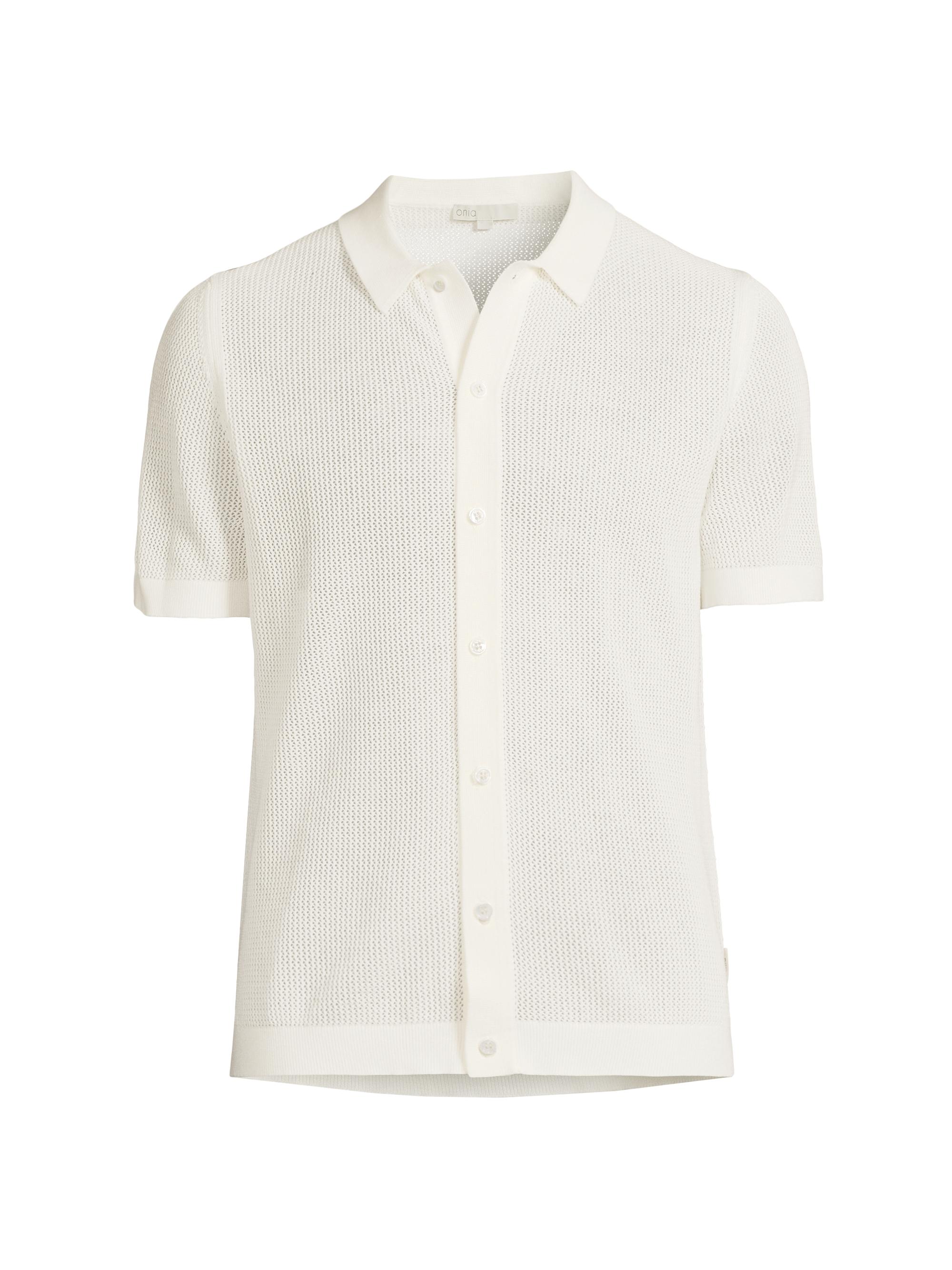 Casablanca Summer Textured-Knit Shirt | Saks Fifth Avenue