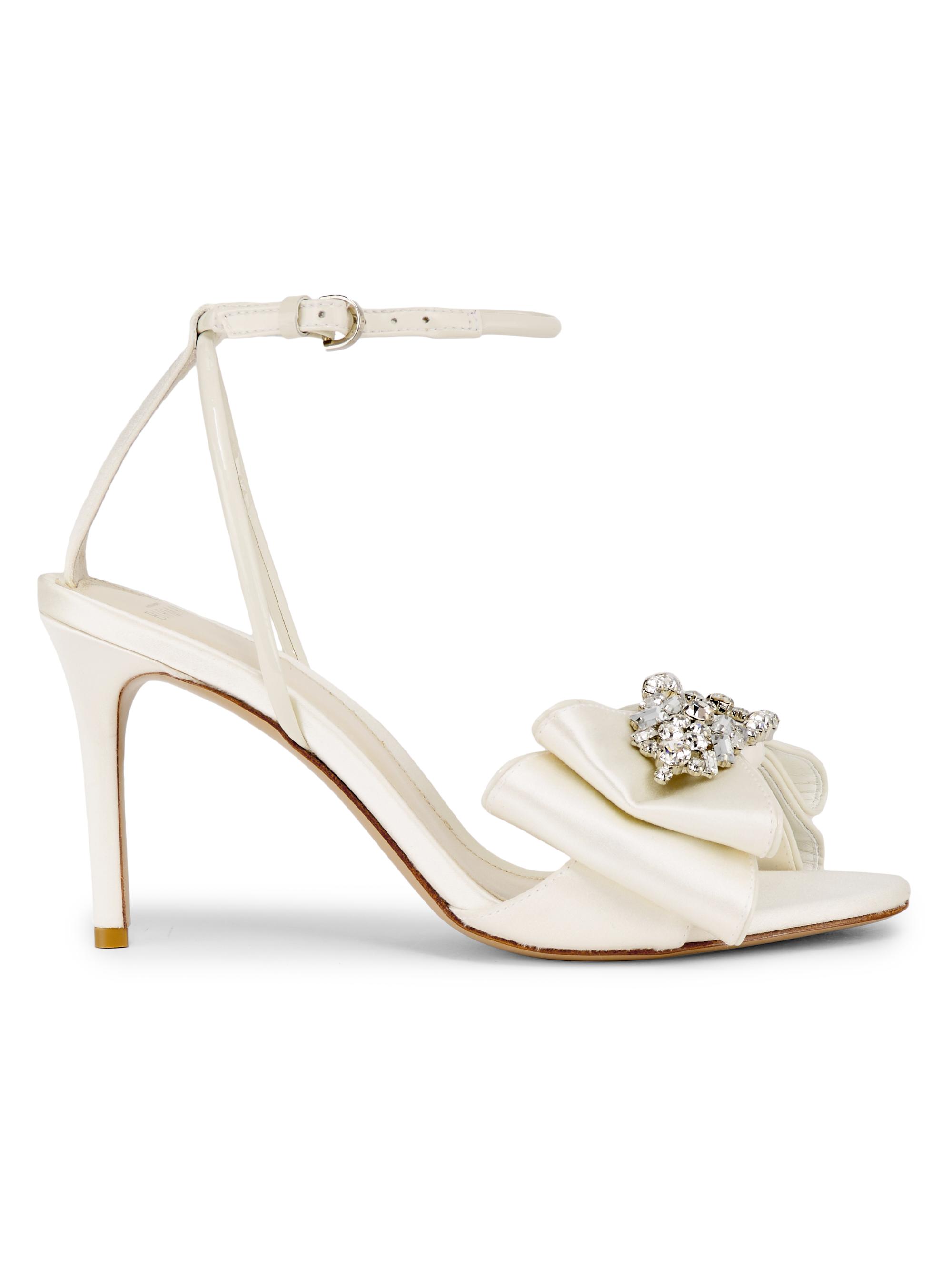 Alexandre Birman Women's Holly Crystals 100MM Stiletto Sandals - White