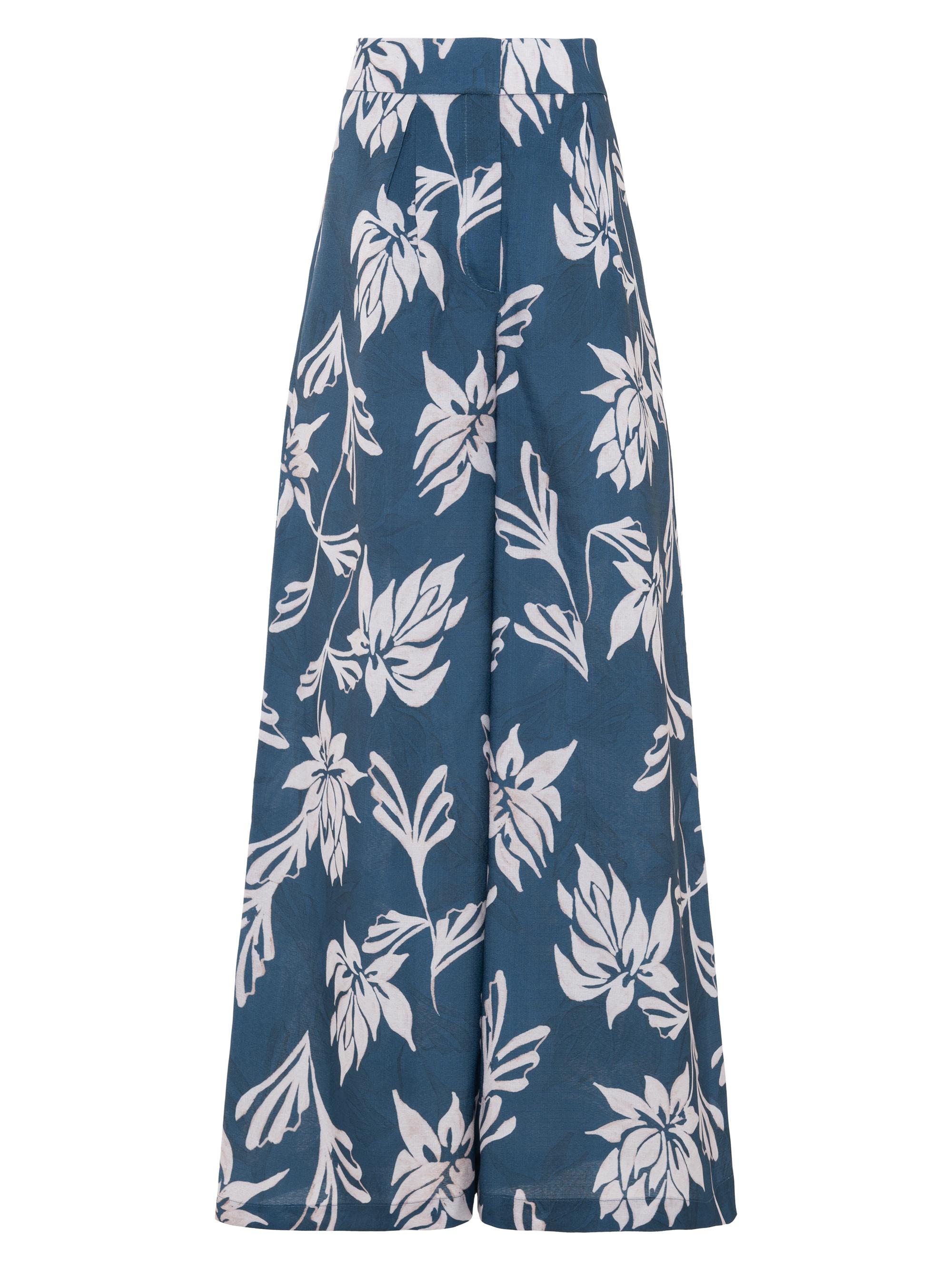 PatBO Women's Artichoke Wide-Leg Pants - Dark Blue