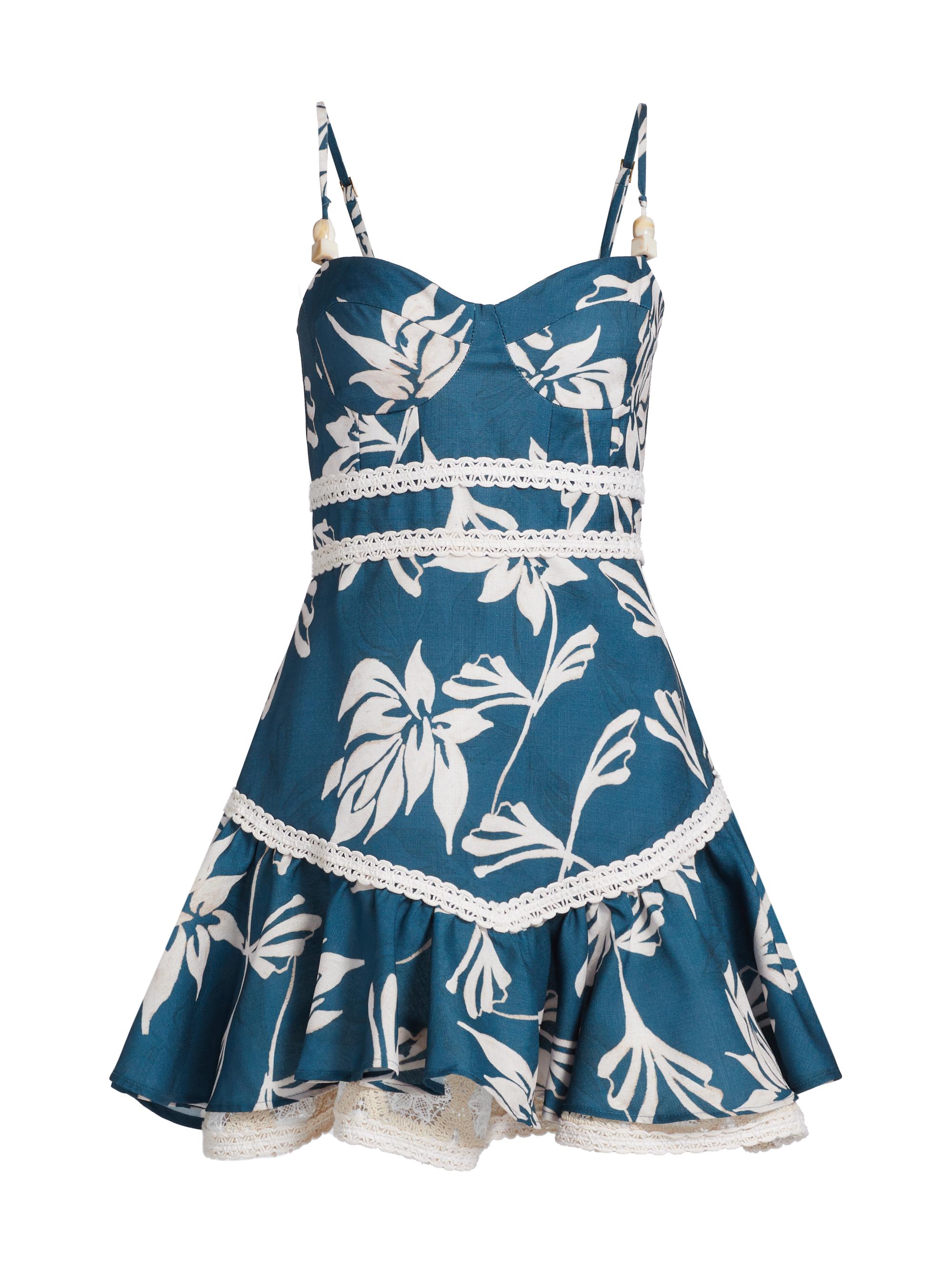 PatBO Women's Artichoke A-Line Minidress - Dark Blue