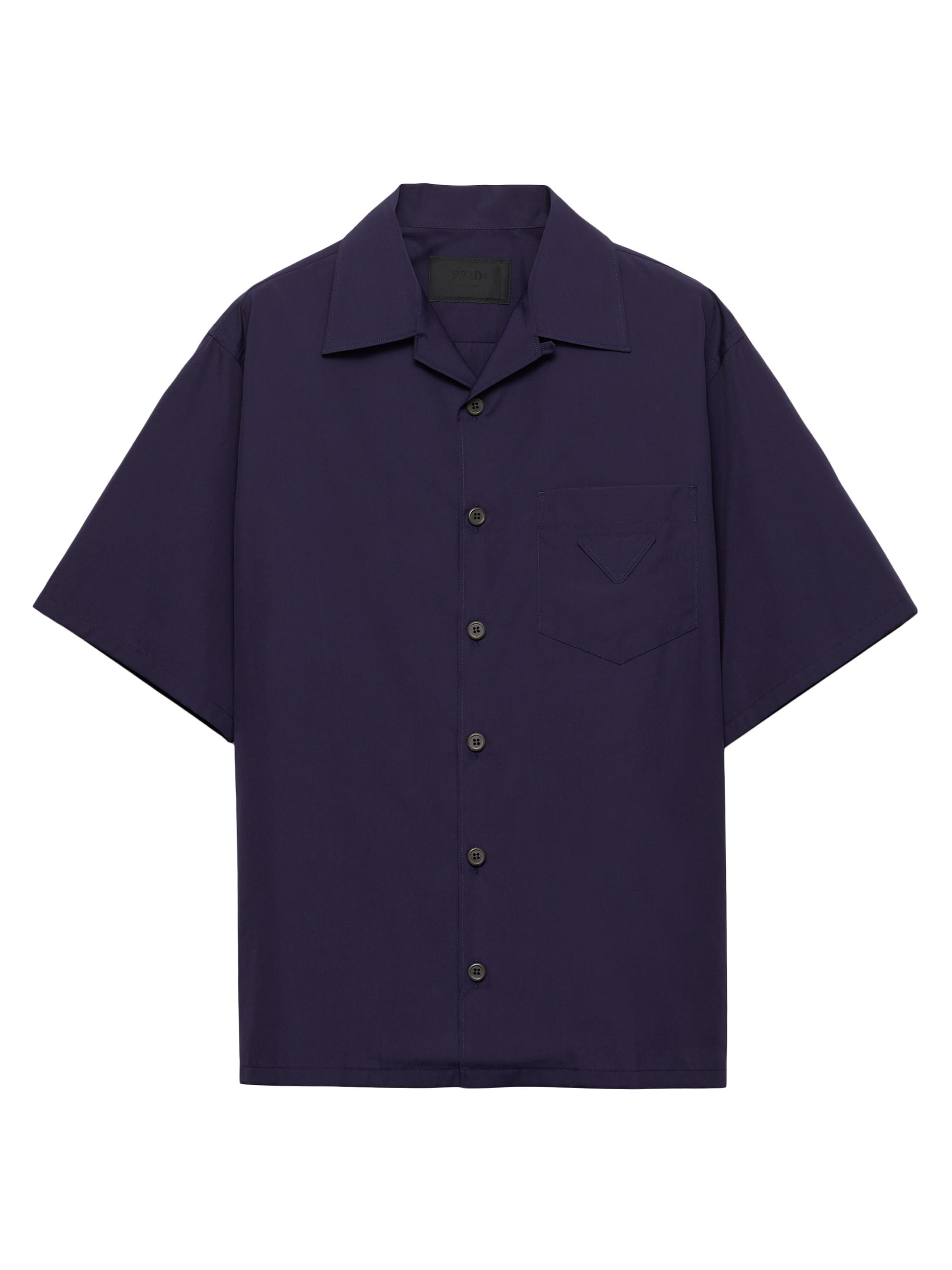 Valentino Garavani Cotton Poplin Bowling Shirt with Rubberized V
