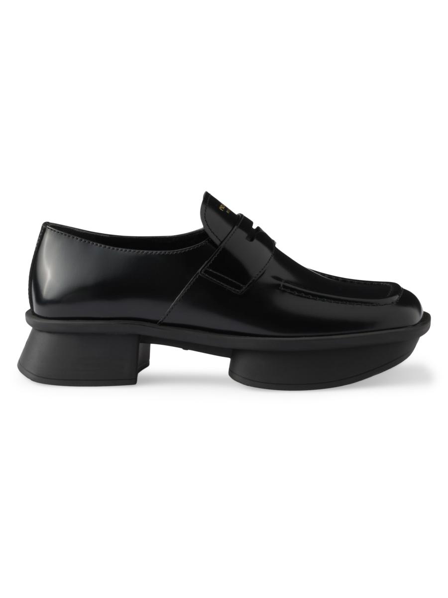 ローファー・オックスフォード PRADA 1D985N_055_F000 EQUAL BRUSHED LEATHER LOAFERS Prada Equal Brushed Leather Loafers | Saks Fifth Avenue