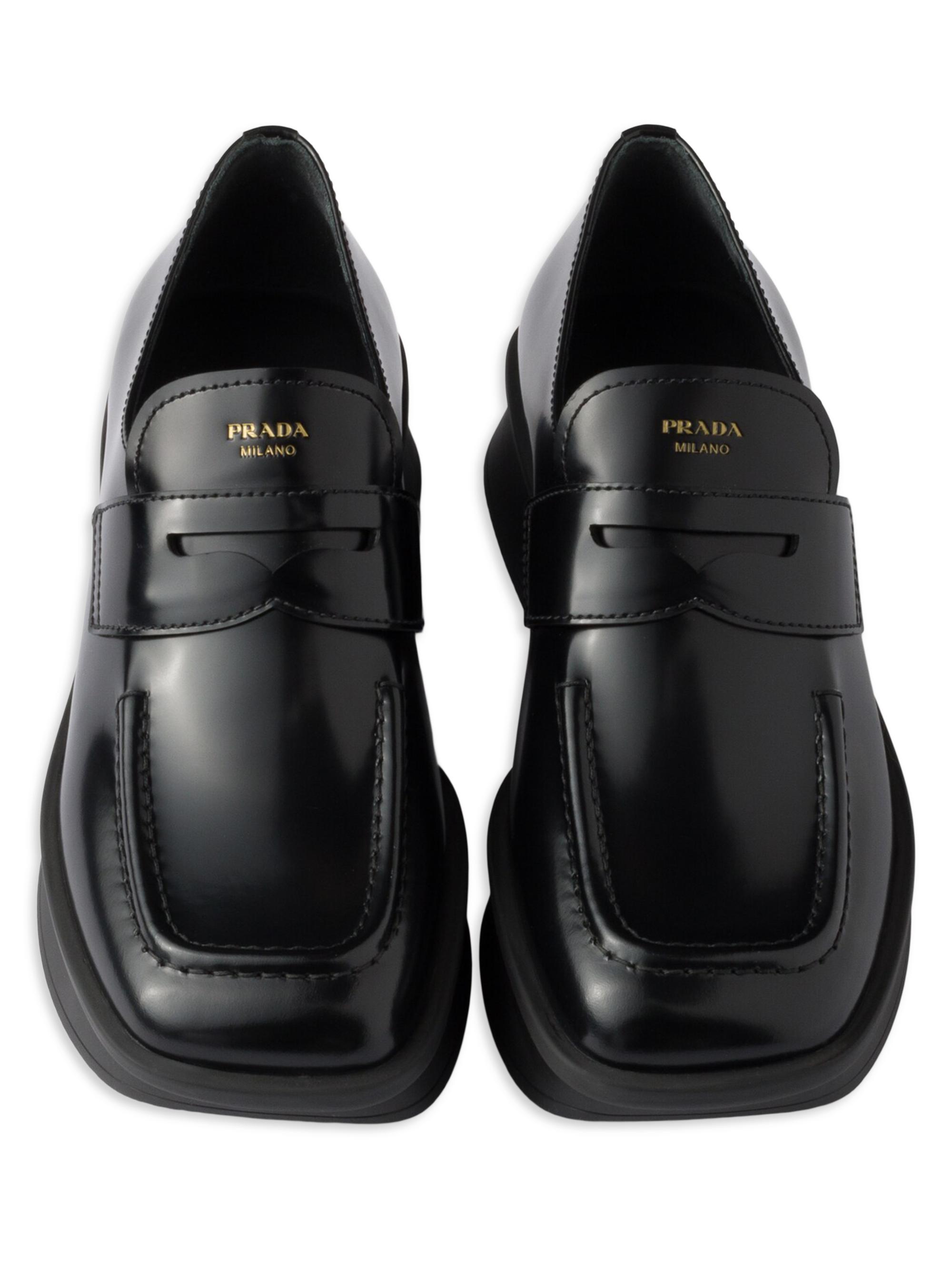 Prada Women's Equal Brushed Leather Loafers | Saks Fifth Avenue