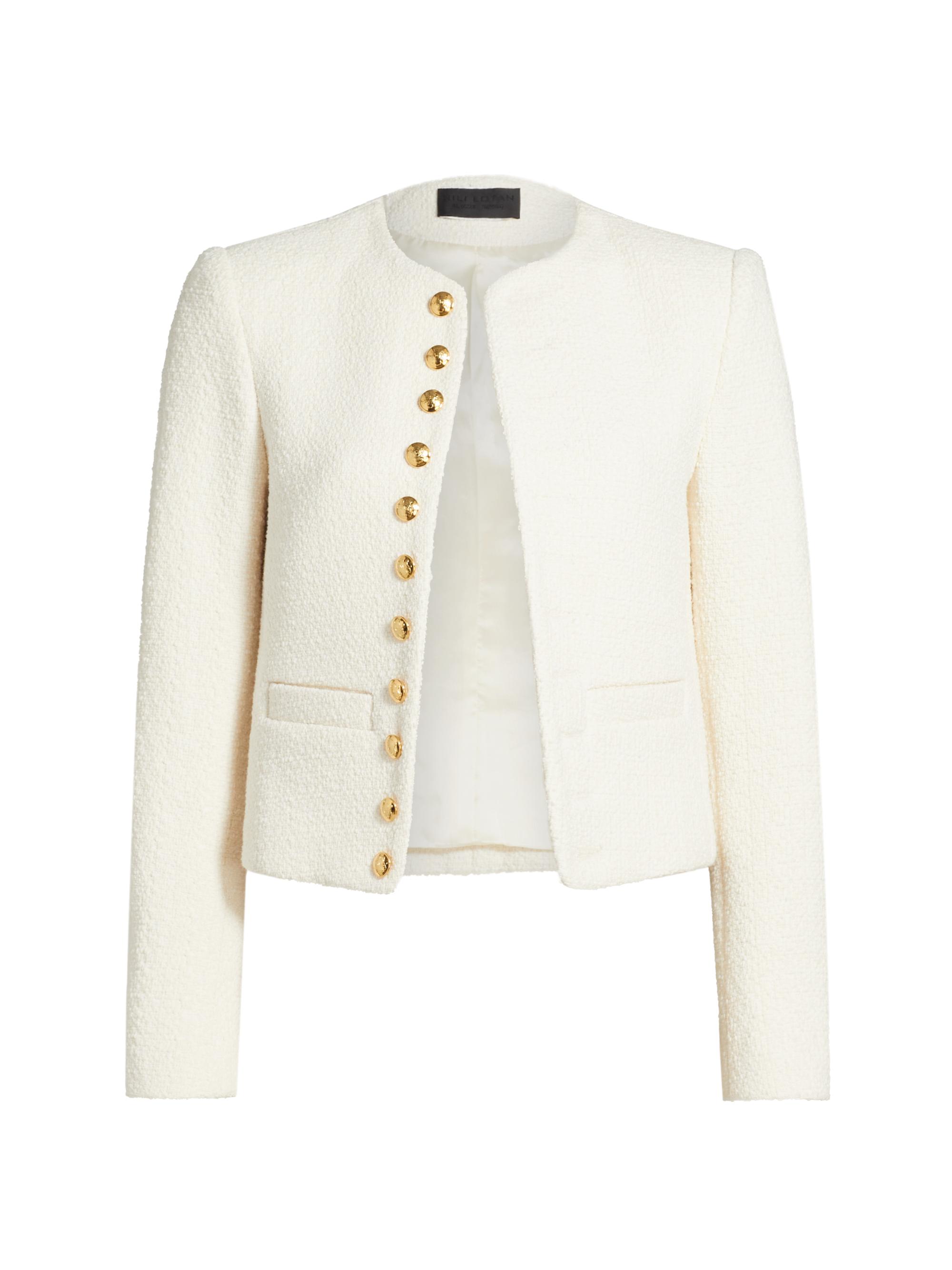 Nili Lotan Women's Patti Cotton-Blend Bouclé Crop Jacket -