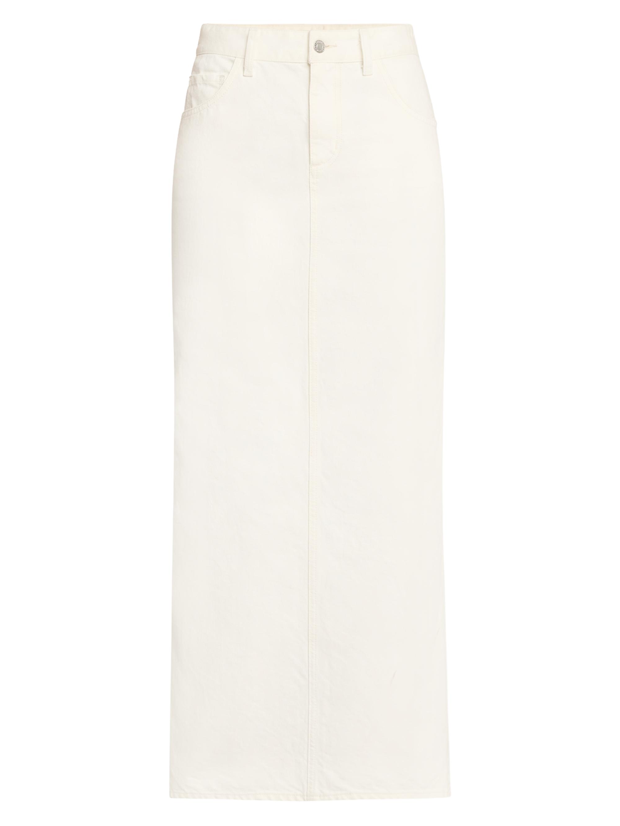 Nili Lotan Women's Ozzy Denim Maxi Skirt - Cream