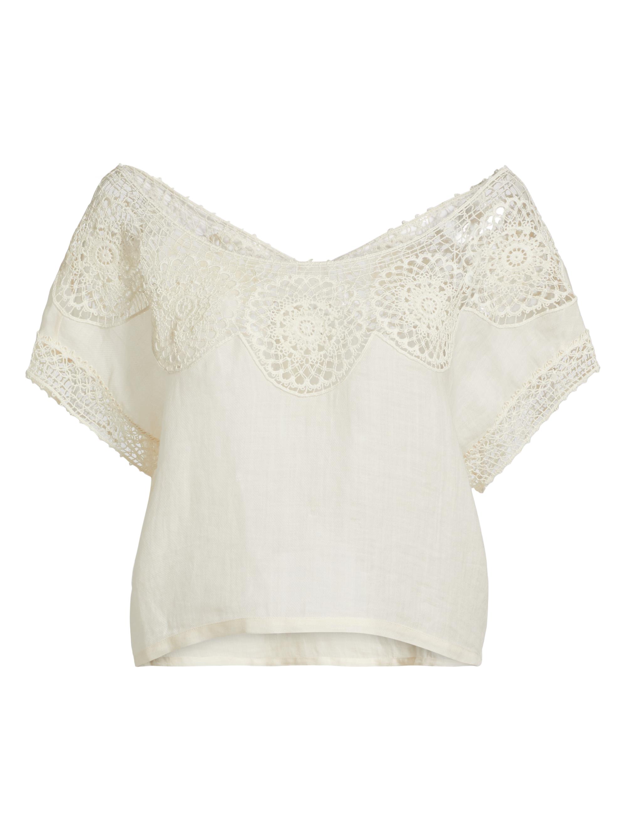 Nili Lotan Women's Caila Embroidered Scoopneck Top - Black
