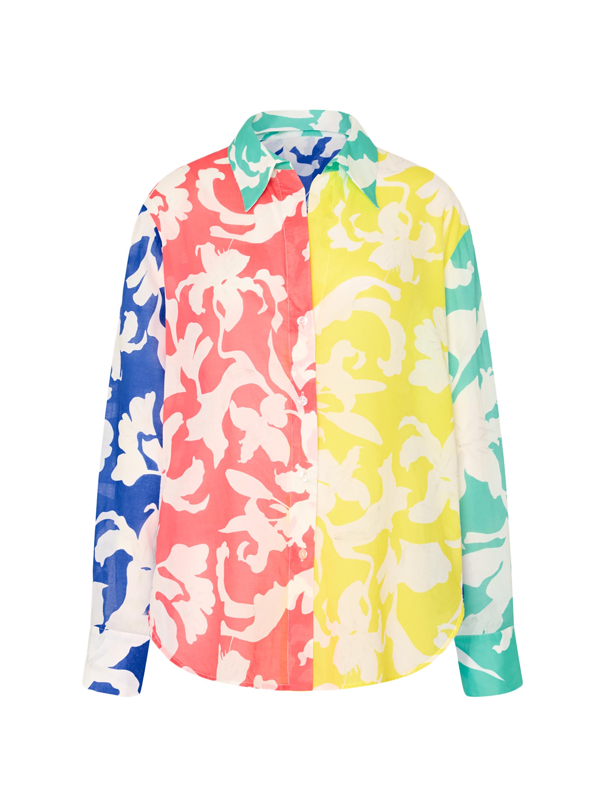 Milly Women's Lily Floral Cotton-Voile Button-Front Shirt