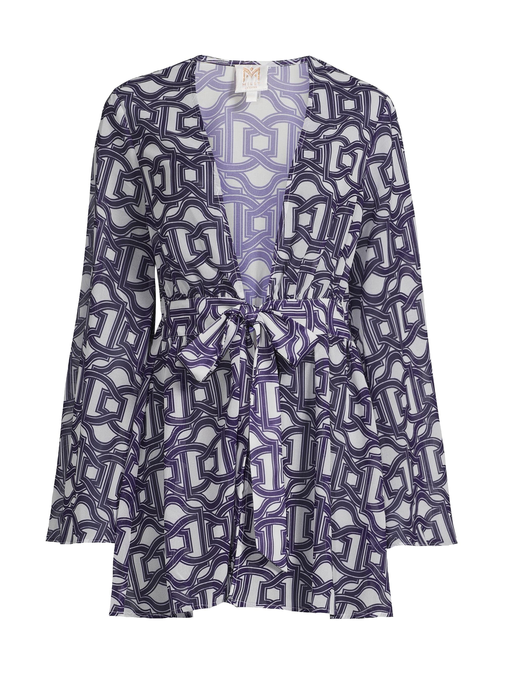 Milly Women's Jessie Chain Chiffon Plunge-Neck Minidress - Navy White