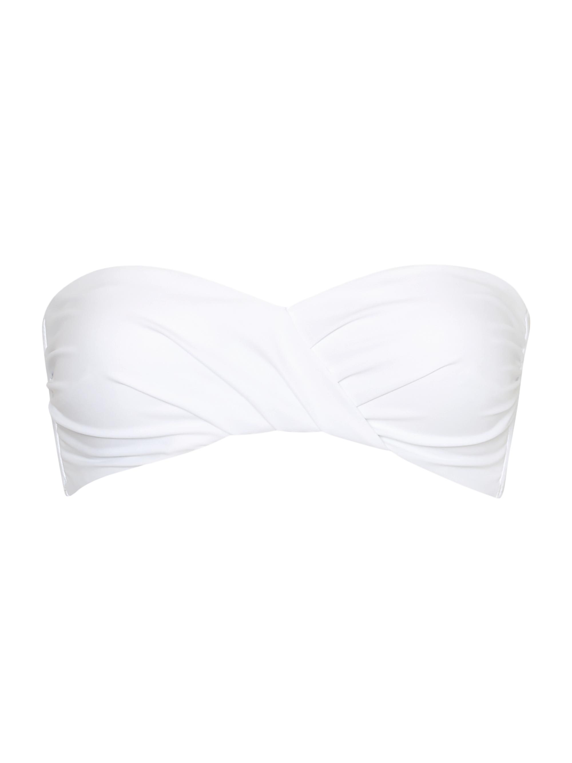 Milly Women's Soleil Twist Bandeau Bikini Top - White