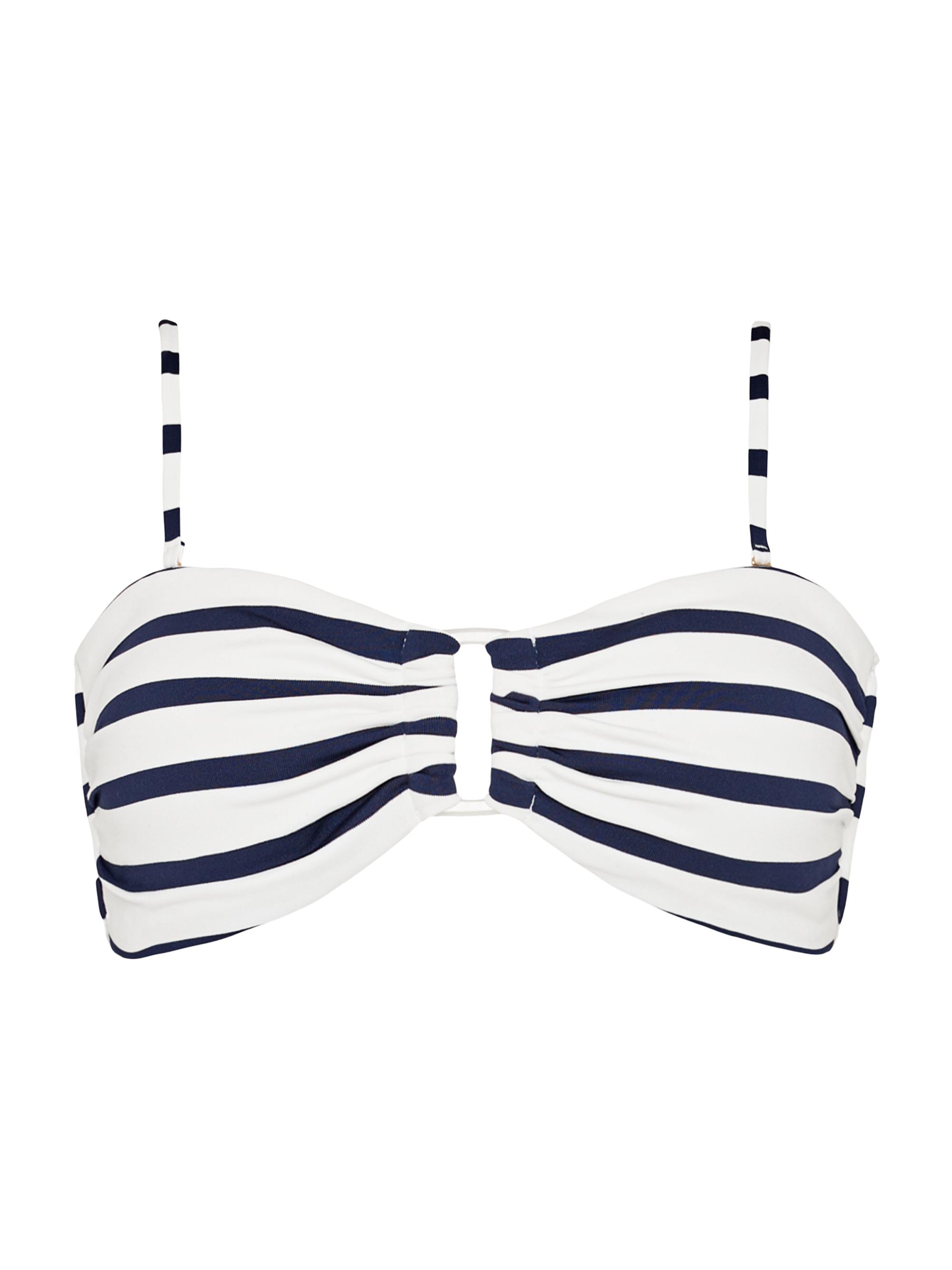 Milly Women's Nautical Striped Bikini Top - Navy White
