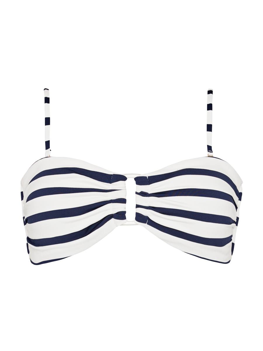 Milly Women's Nautical Striped Bikini Top In Multi