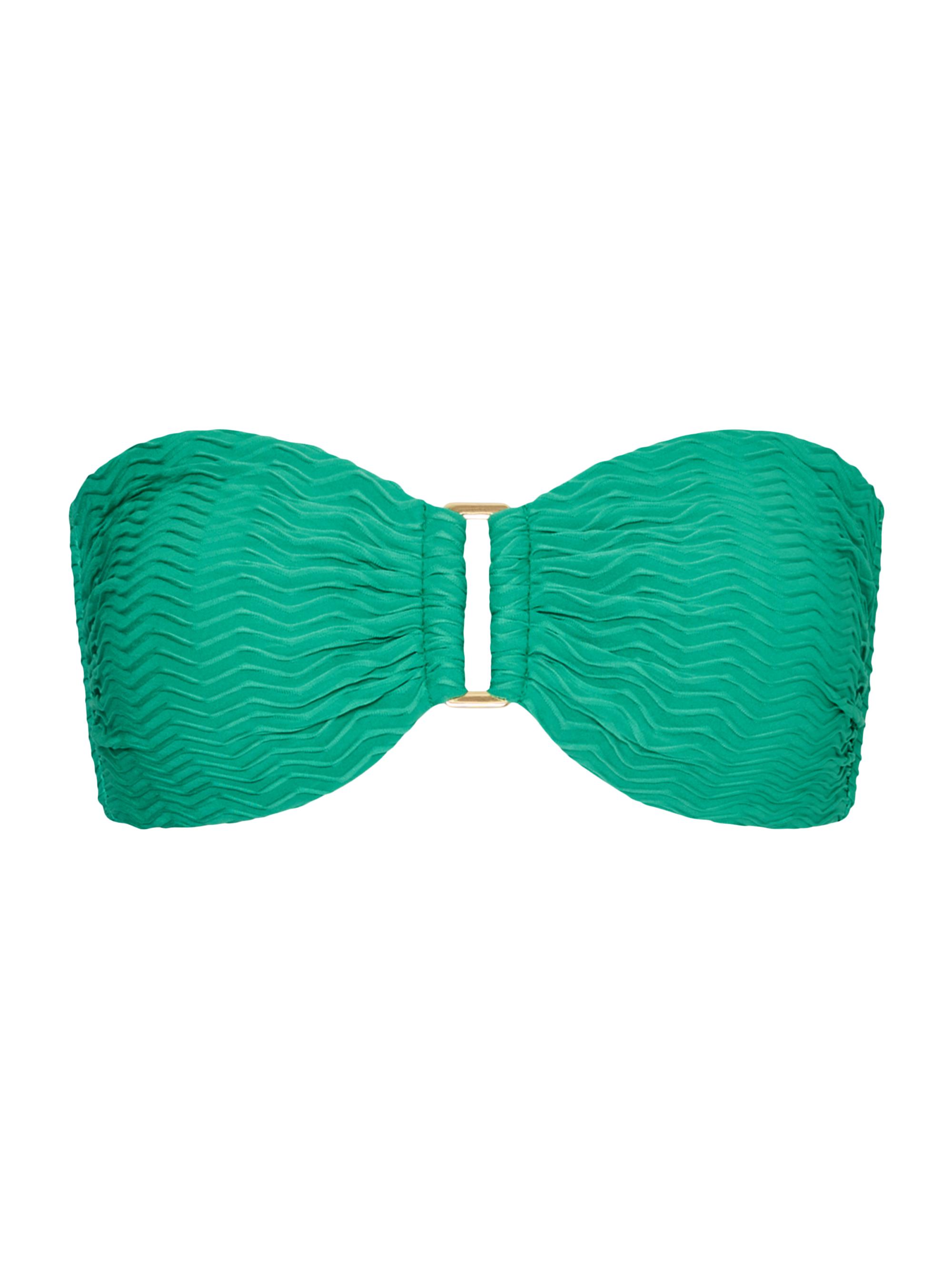 Milly Women's Margot Chevron Bandeau Bikini Top - Green