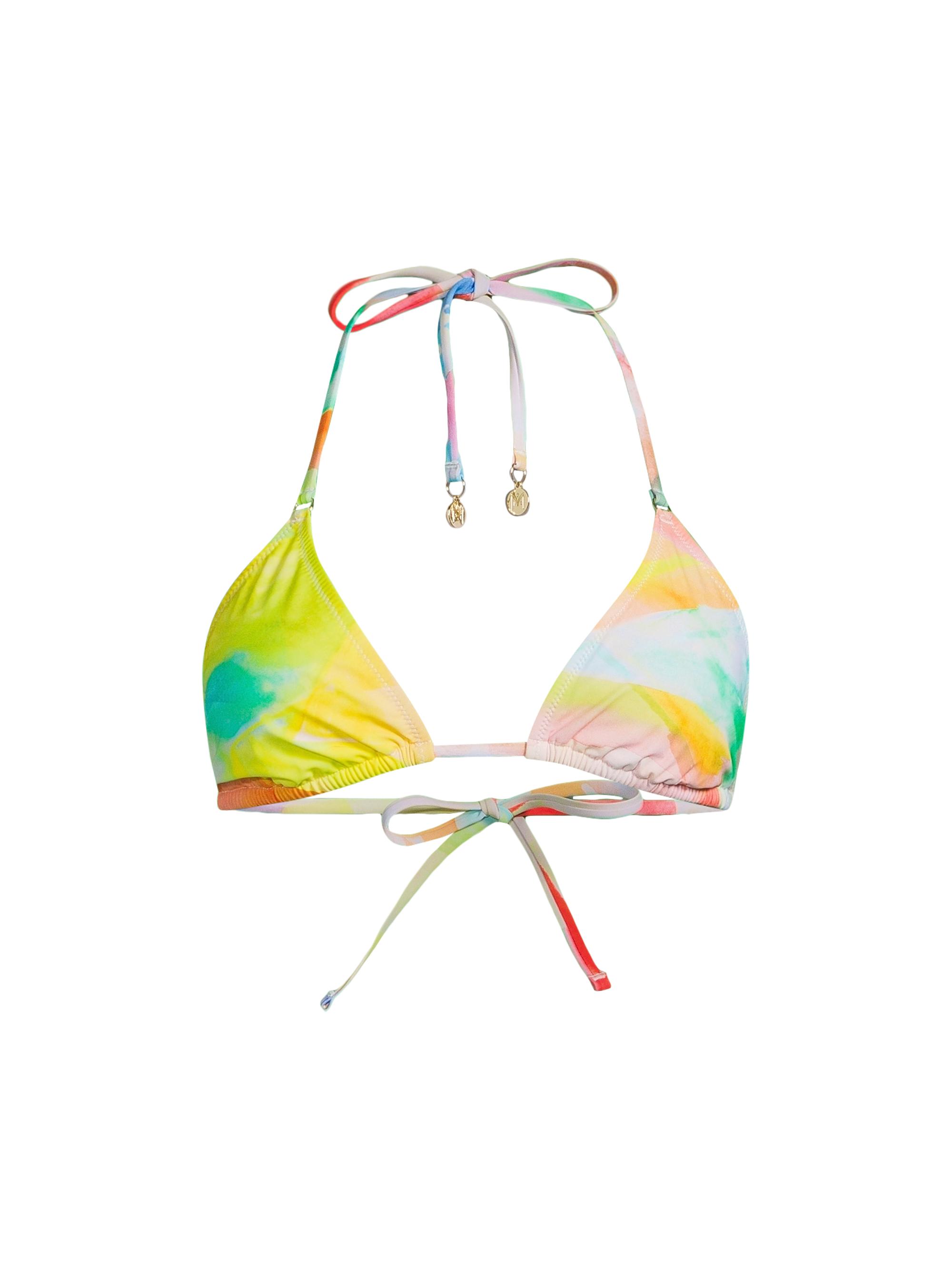 Milly Women's Watercolor Paint Stroke Bikini Top