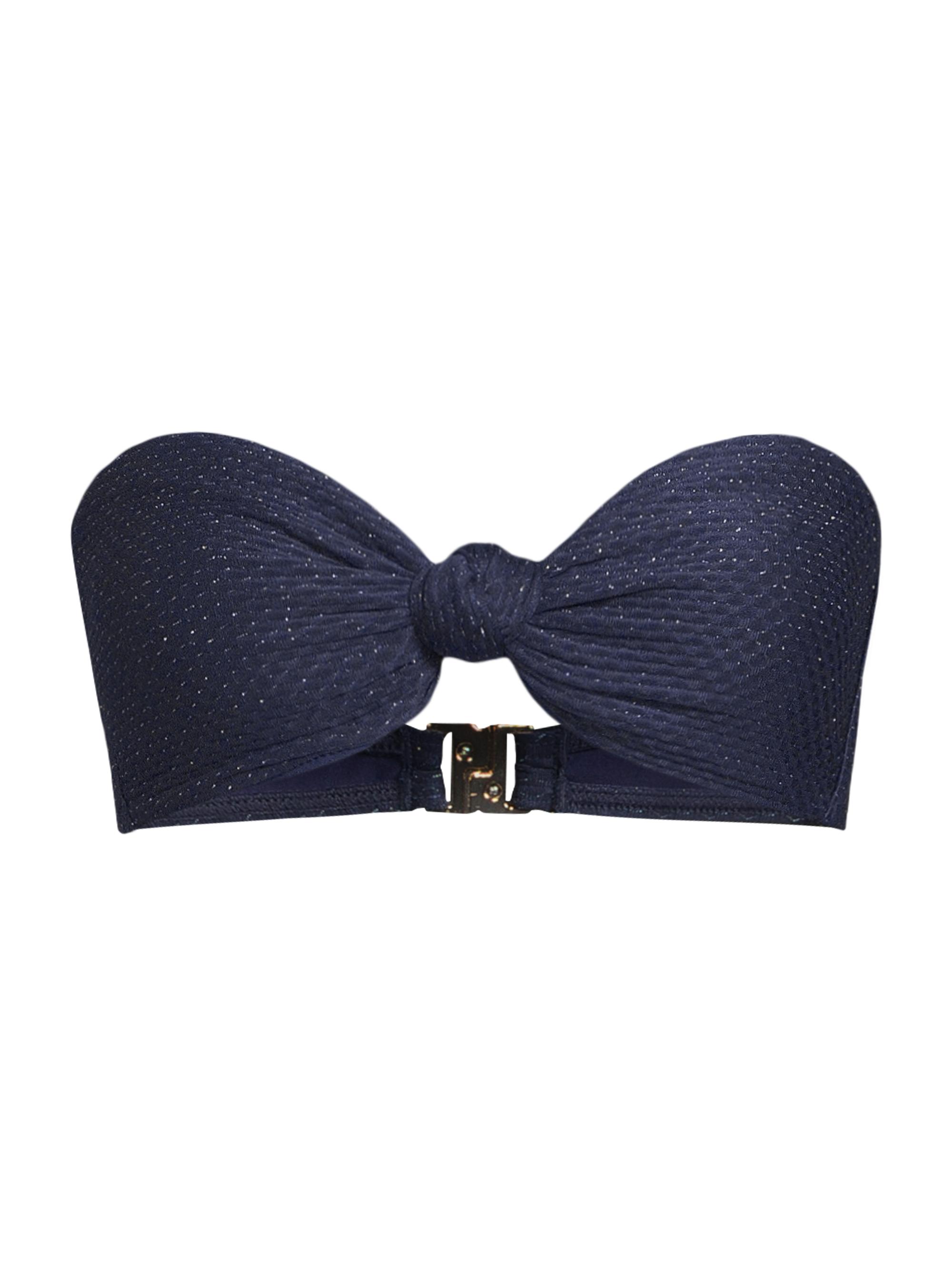 Milly Women's Knot Bandeau Bikini Top - Navy