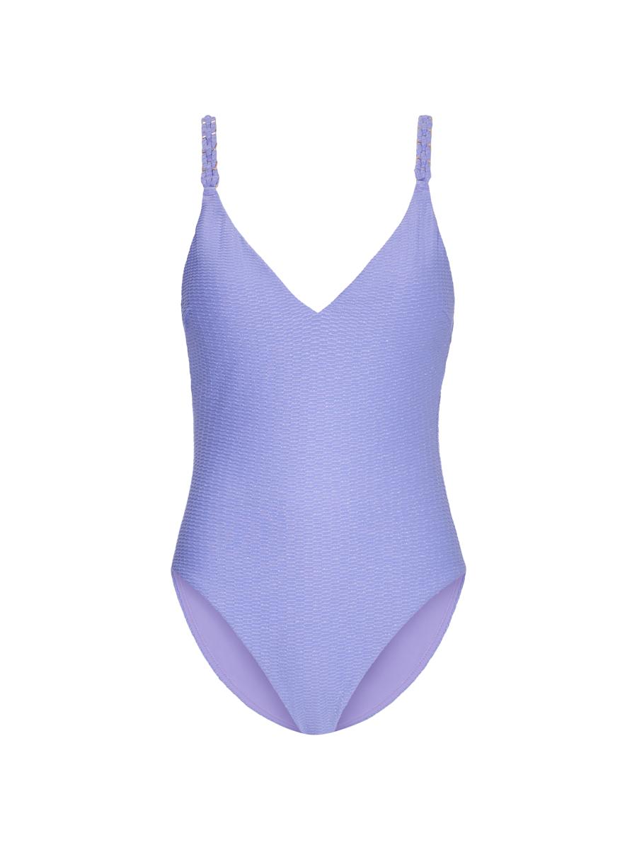 Milly Women's Metallic One-piece Swimsuit In Purple