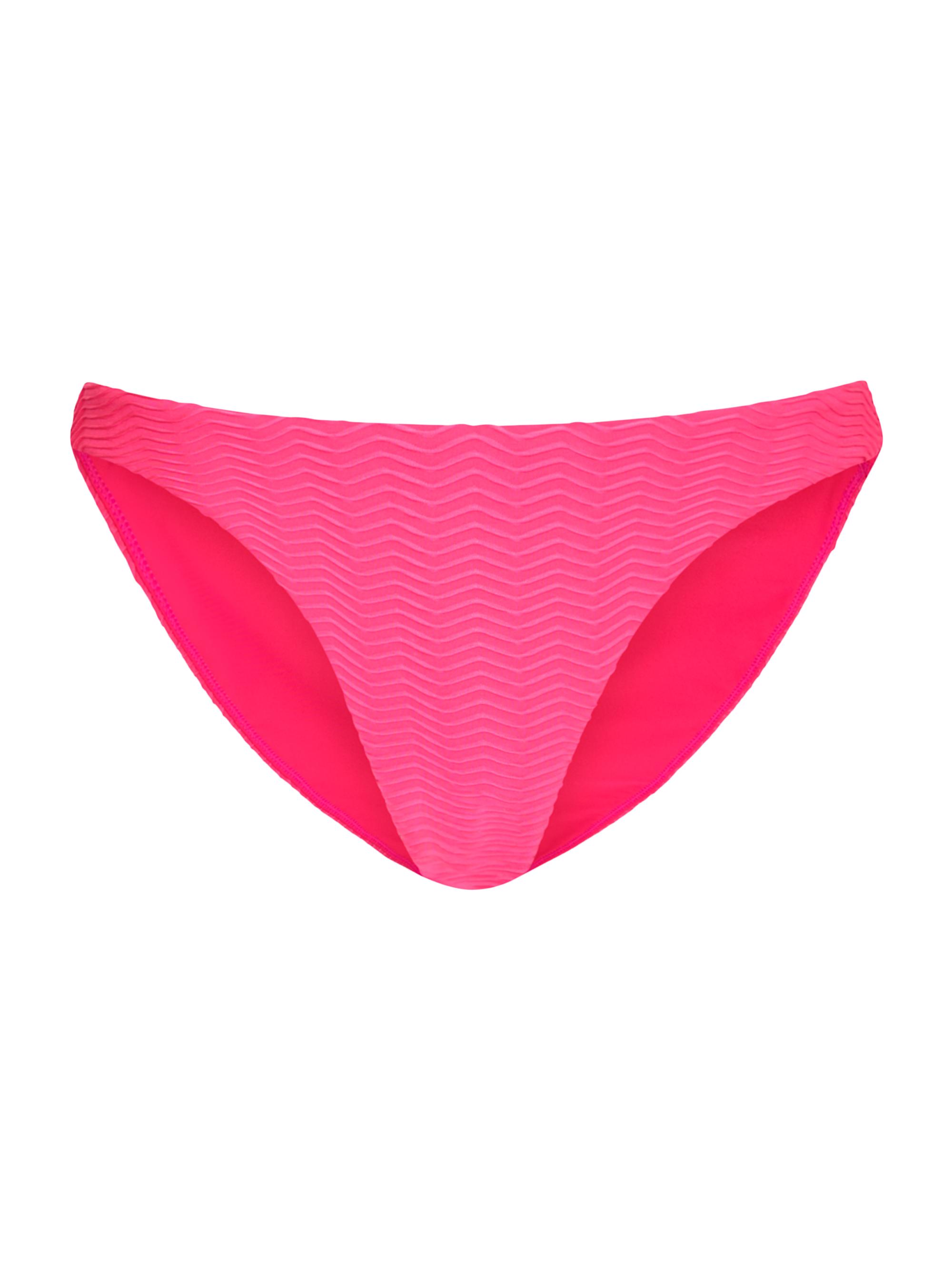 Milly Women's Margot Chevron Bikini Bottom - Fuchsia