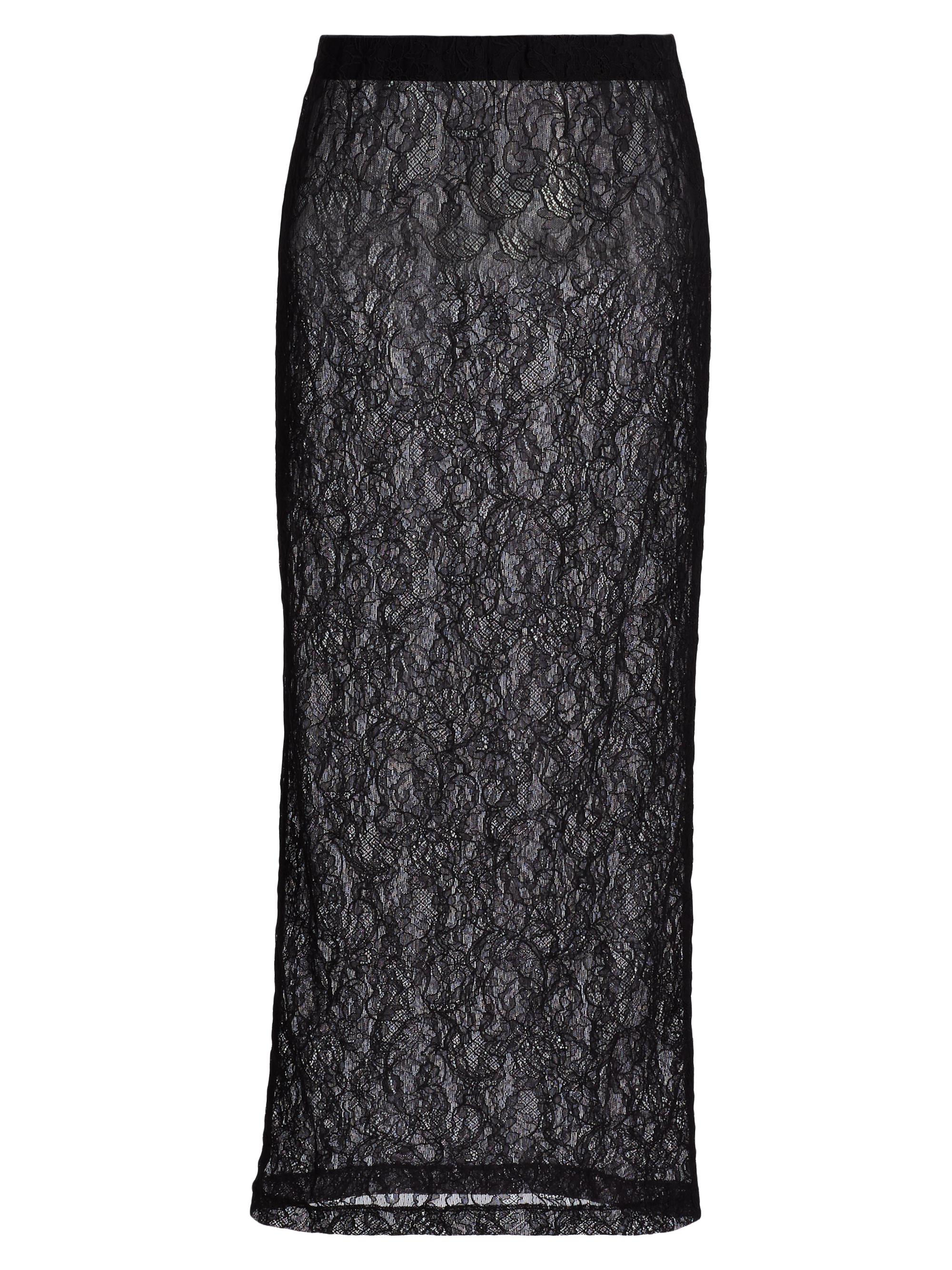 WARDROBE.NYC Women's Lace Tupe Skirt - Black