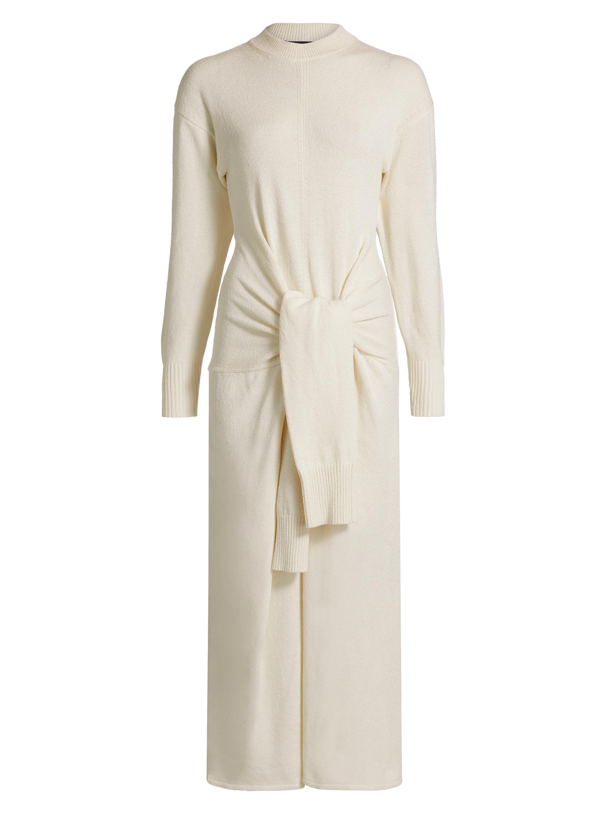 Proenza Schouler Women's Luca Silk-Blend Tie-Waist Sweater Maxi Dress - Off White