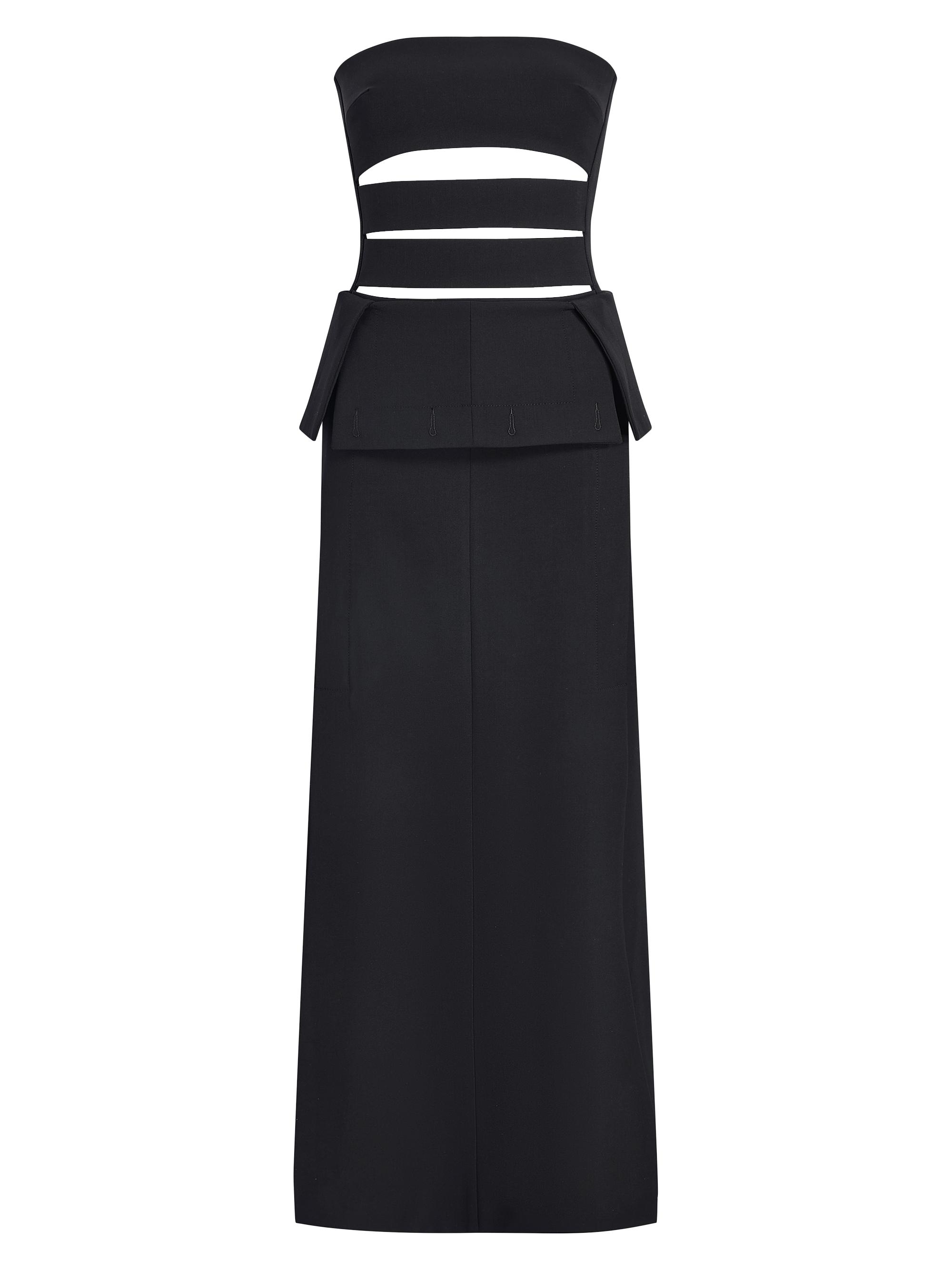 Proenza Schouler Elena Wool Gabardine Draped Midi-Dress | Saks Fifth Avenue