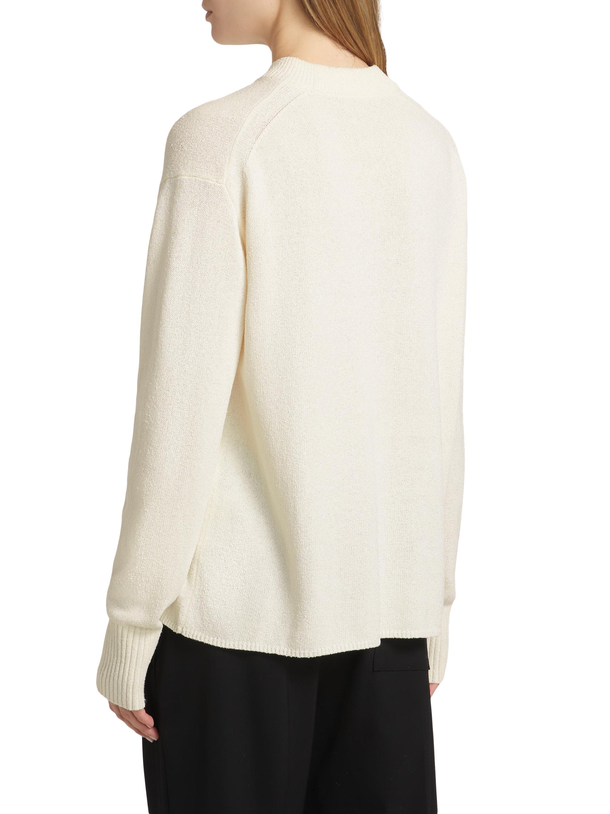 PROENZA SCHOULER ニット・セーター S 白 【古着】【中古】【送料無料】 Proenza Schouler Corri Silk-Blend Crewneck Sweater | Saks Fifth Avenue