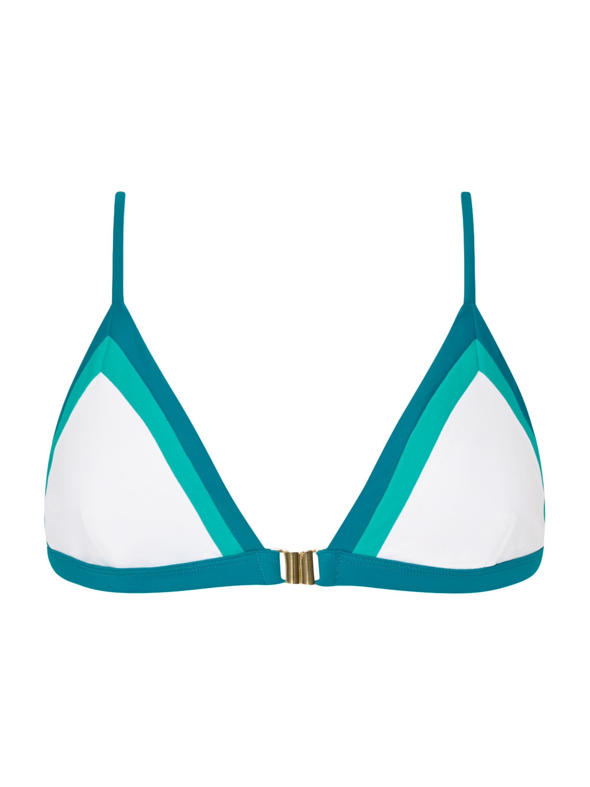 Milly Women's Amalfi Colorblocked Bikini Top - Sea Green Multi