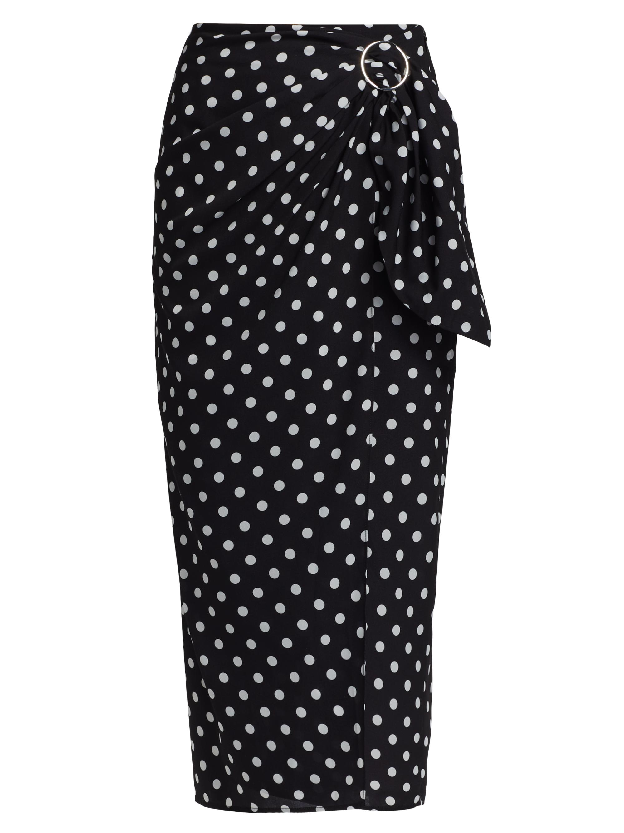 Toccin Women's Madison Polka Dot Sarong Skirt - Jet Optic Polka Dot
