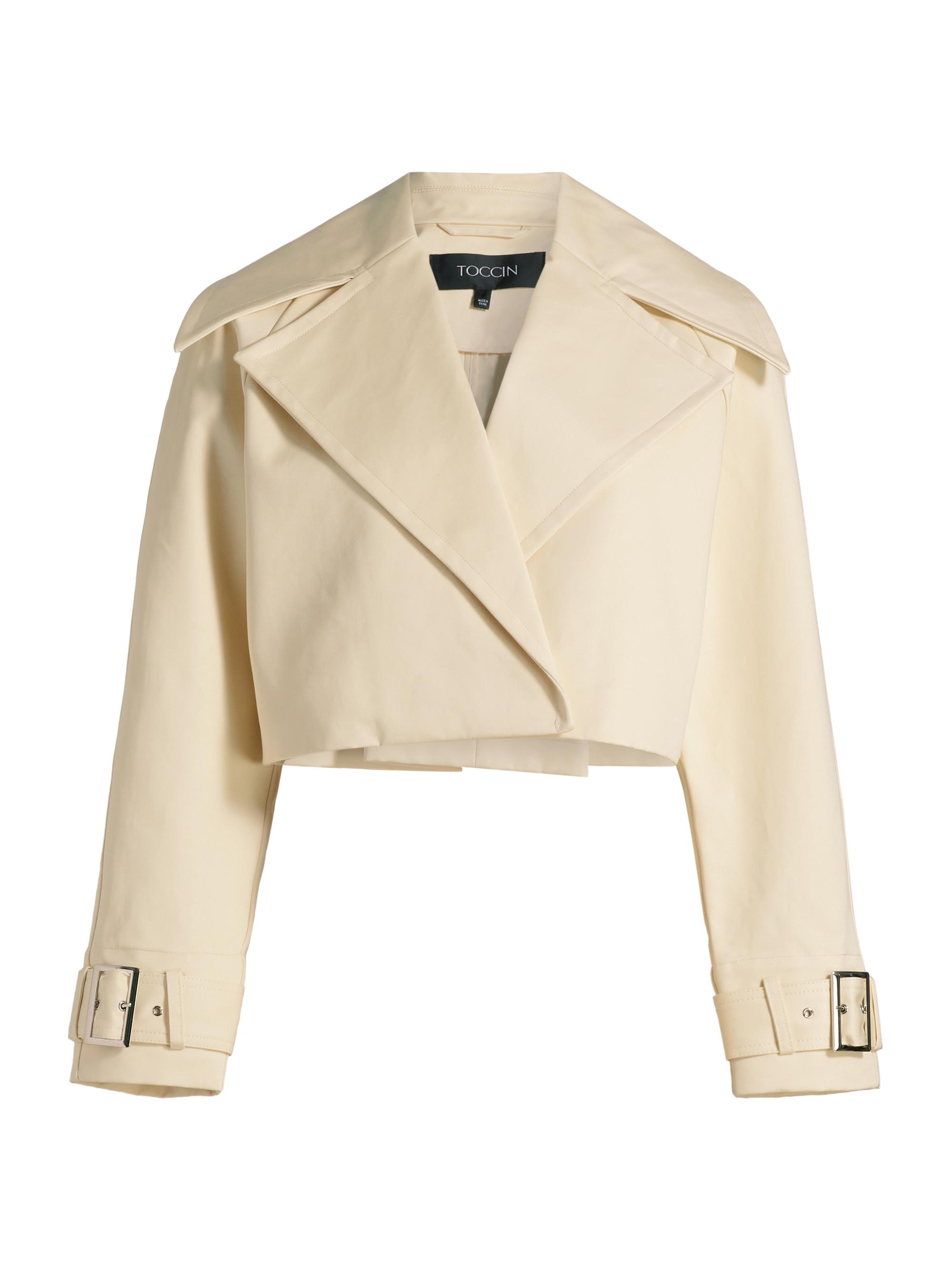 Toccin Women's Tommy Cropped Trench Jacket - Parchment