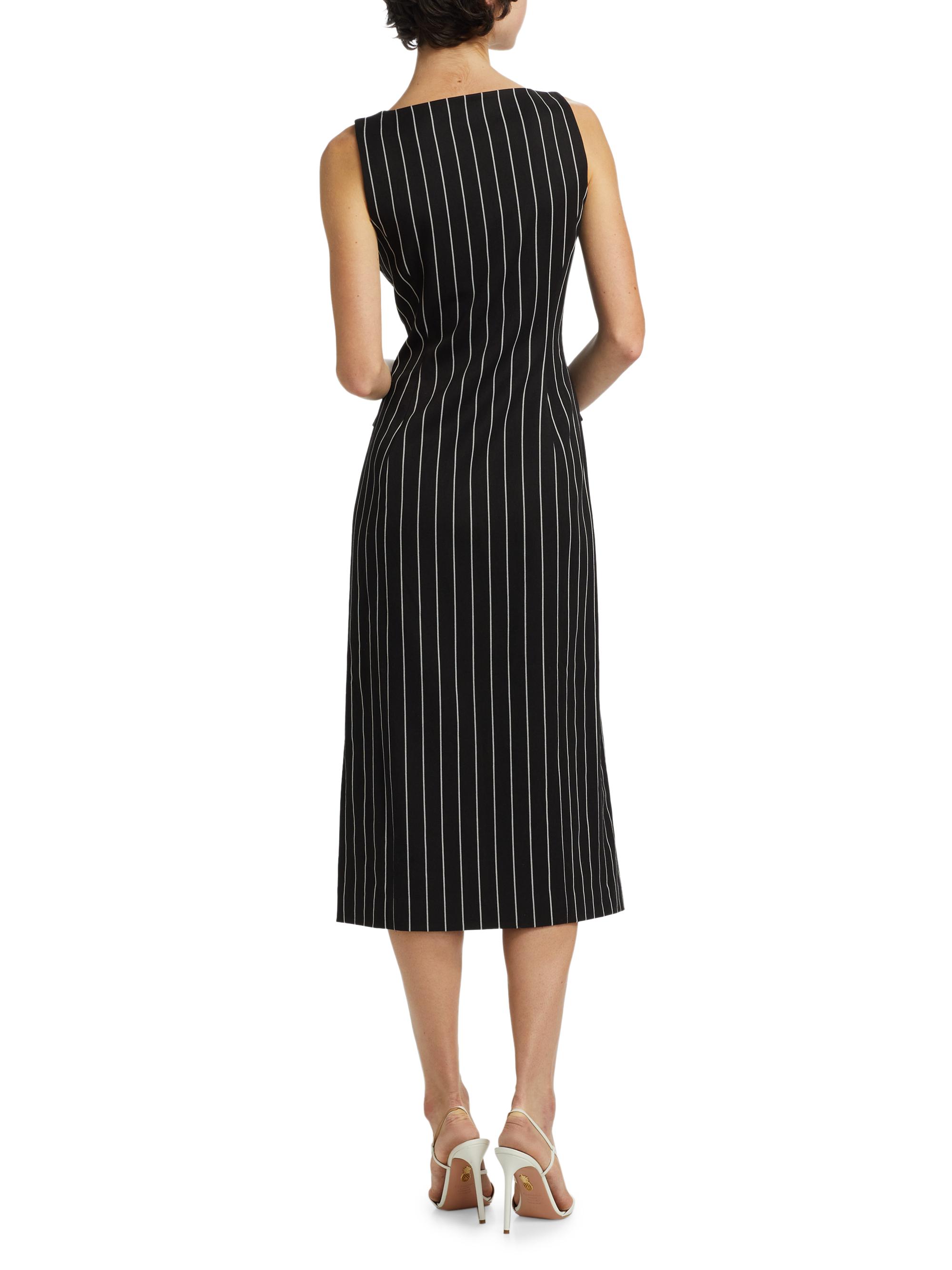 Toccin Raven Striped Sleeveless Midi-Dress | Saks Fifth Avenue