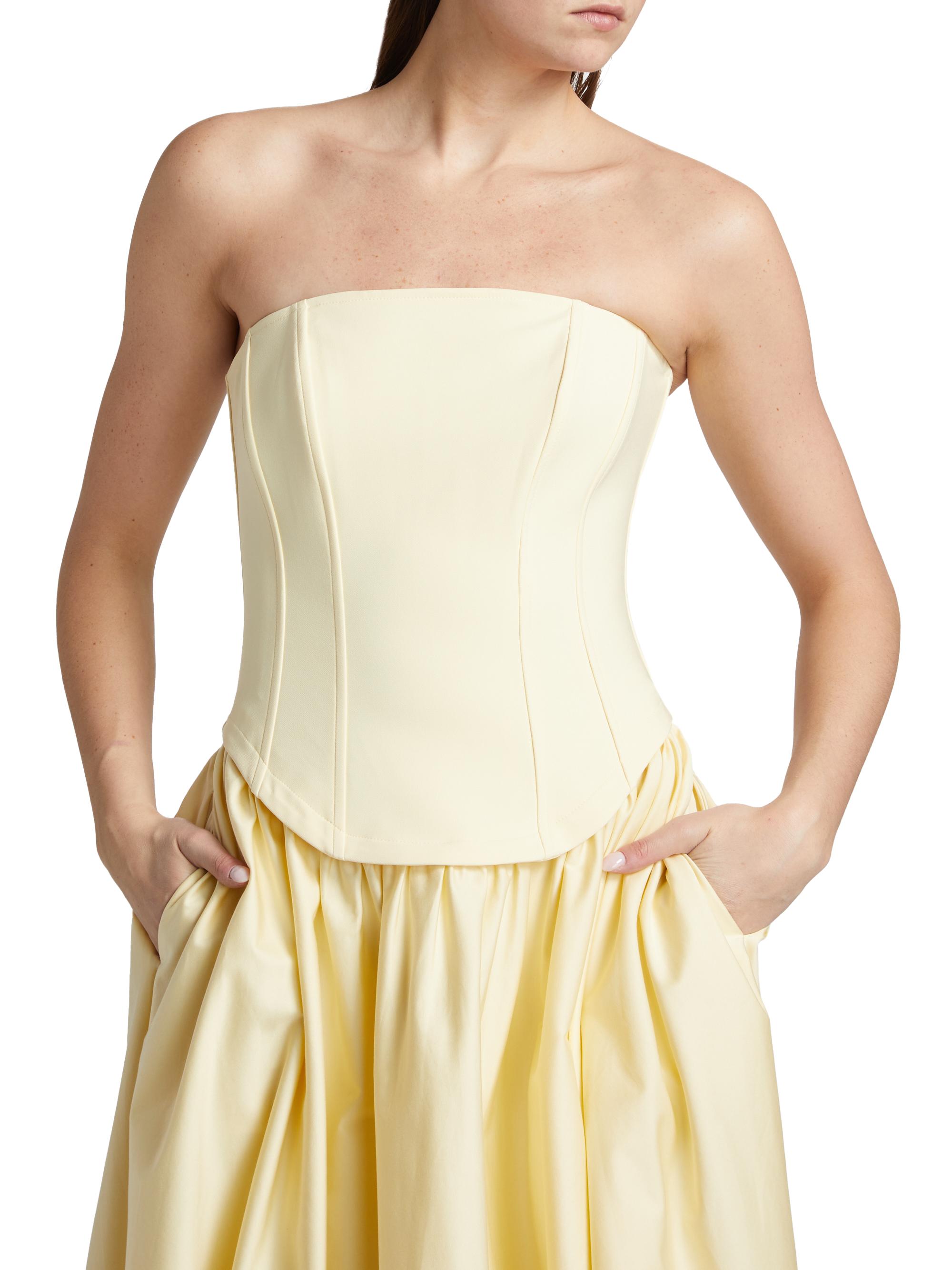 Toccin Melody Corset Strapless Midi-Dress | Saks Fifth Avenue