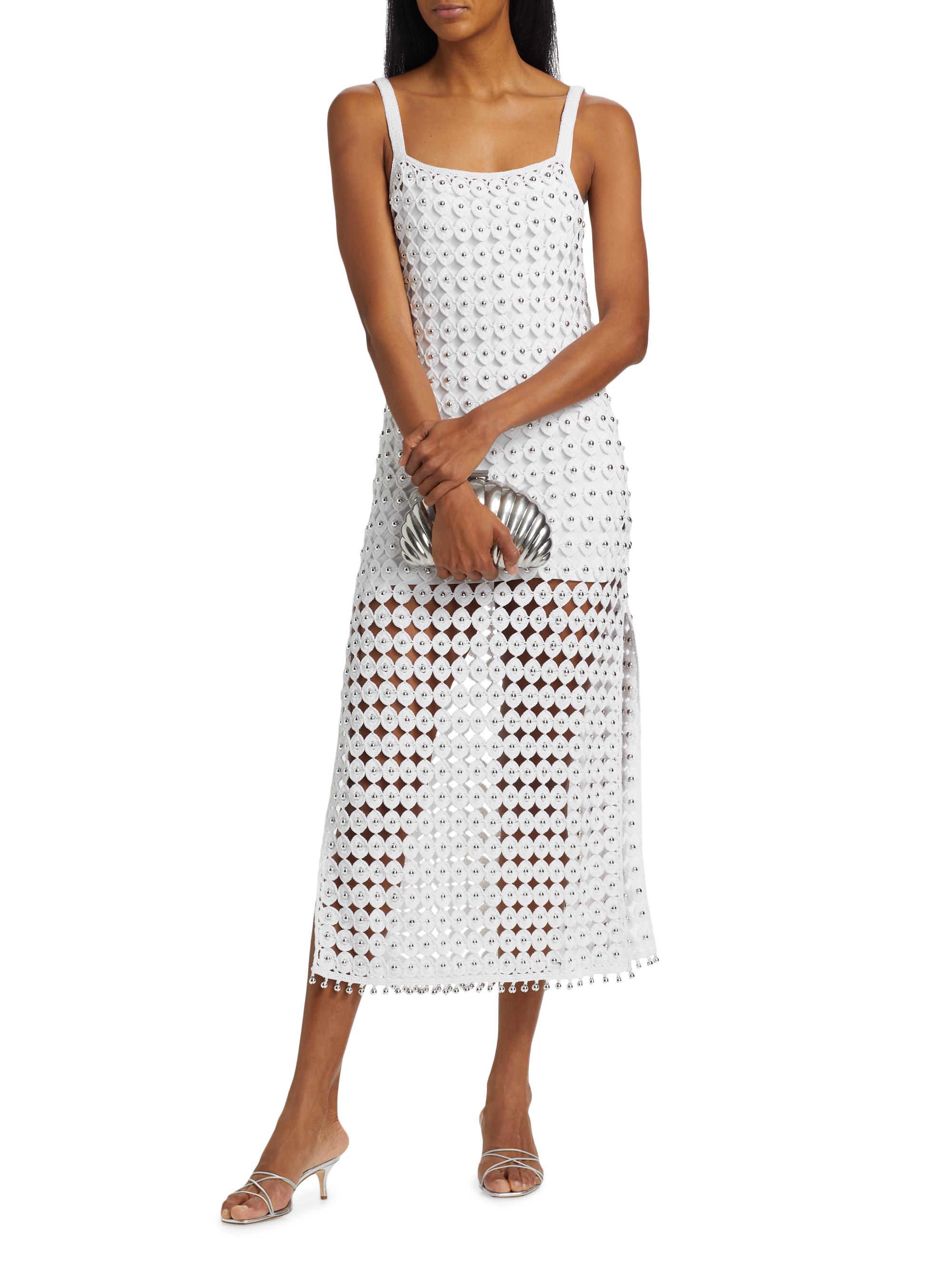 Toccin Clementine Crochet Beaded Midi-Dress | Saks Fifth Avenue