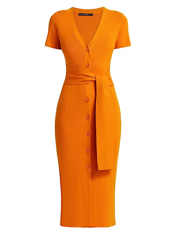 Stella V Neck Rib Knit Dress Stella V Neck Rib Knit Dress