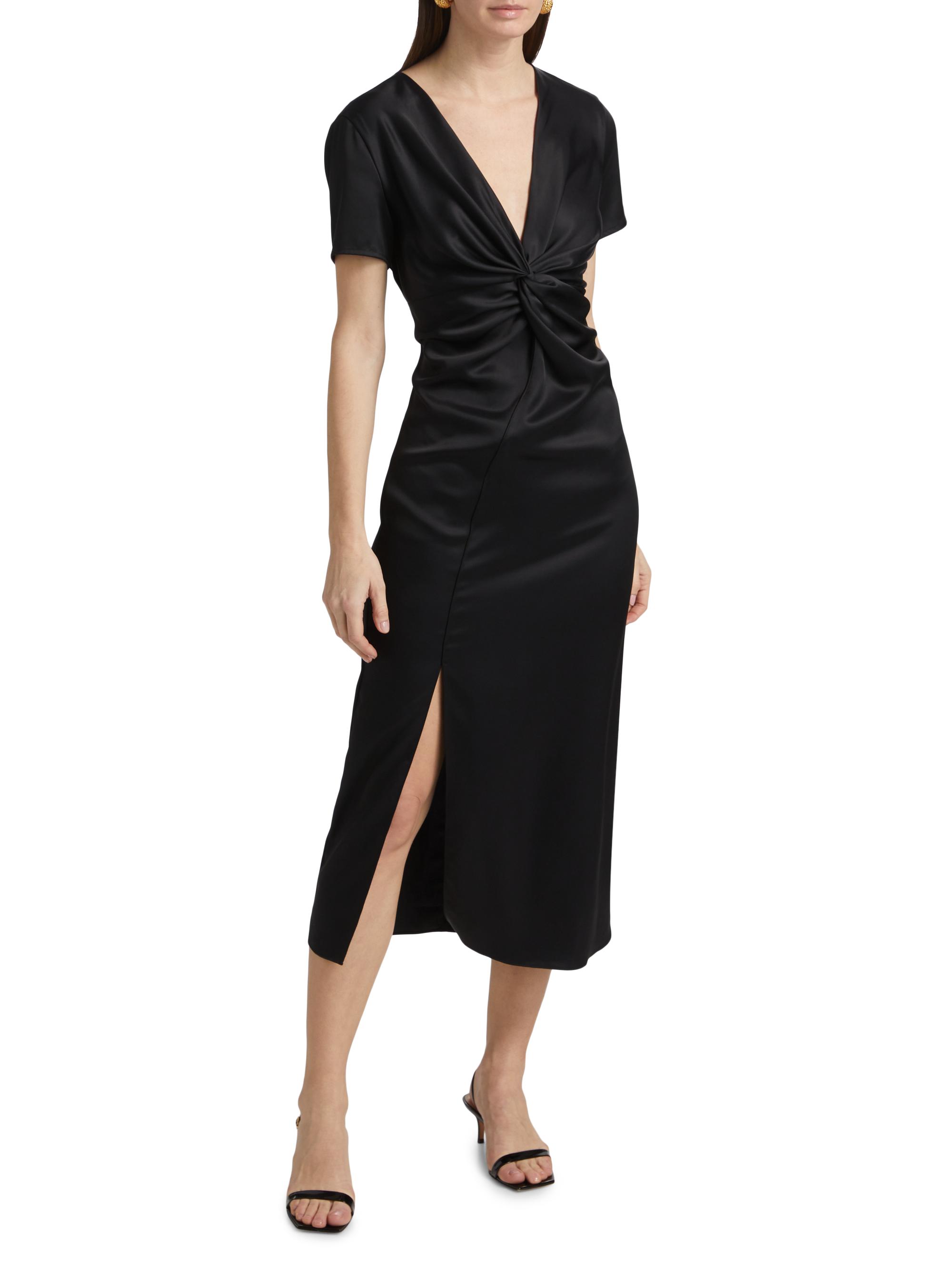Toccin Heather Twist V-Neck Midi-Dress | Saks Fifth Avenue