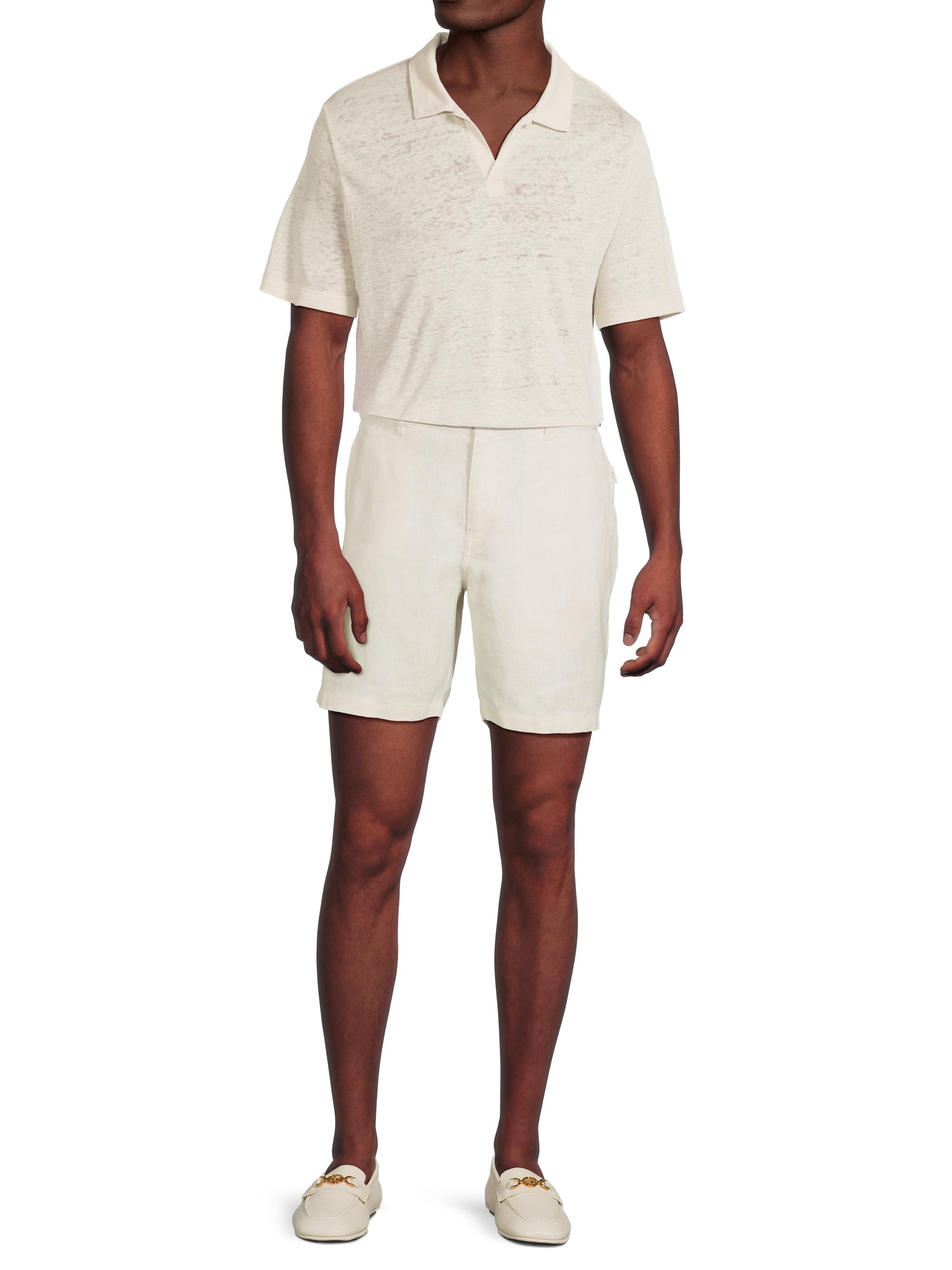 Onia Men's Shaun Linen Polo Shirt - Stone | Thumbnail 2