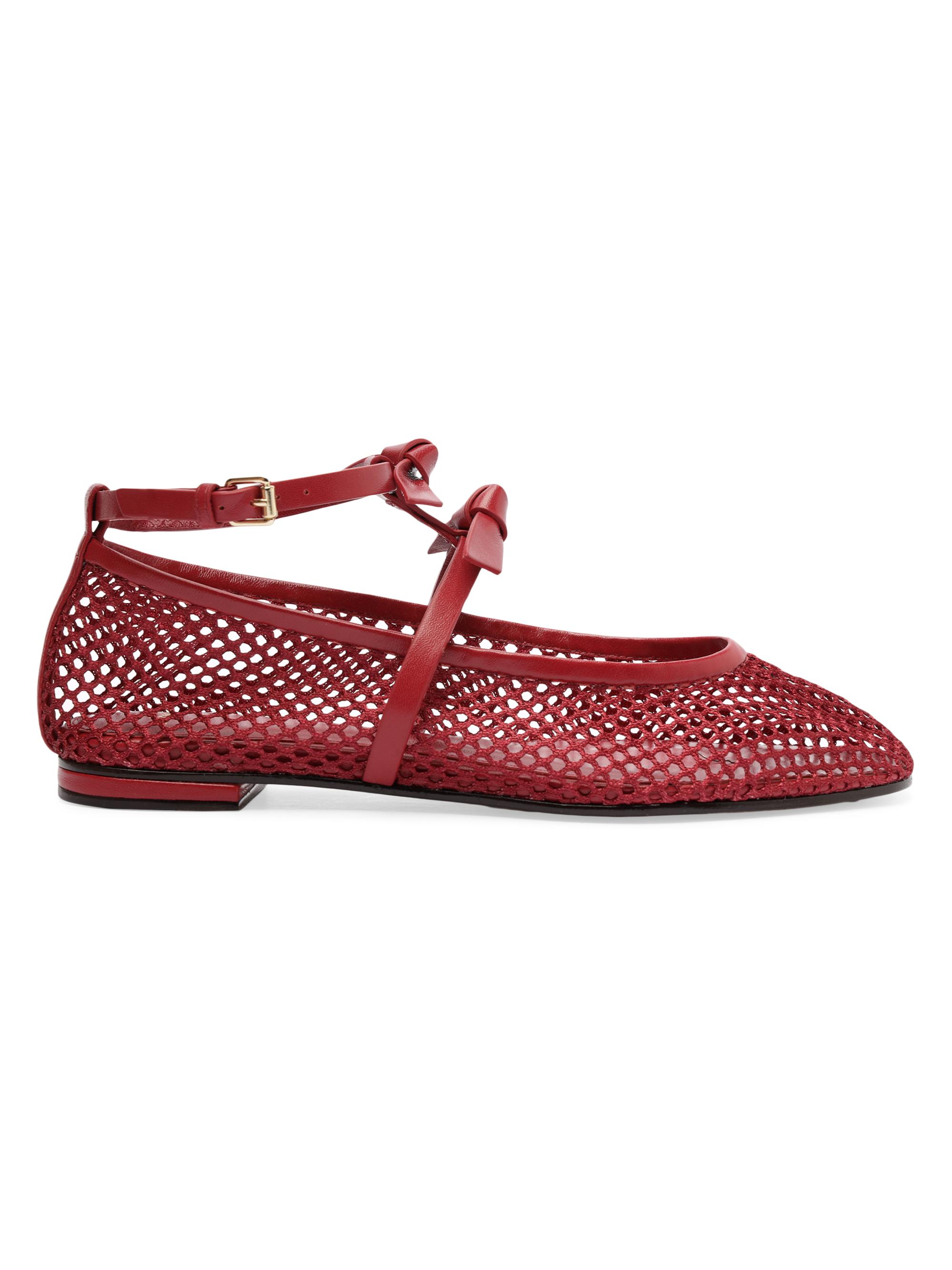 Alexandre Birman Women's Clarita Mesh Ballet Sandals - Heliconia Red