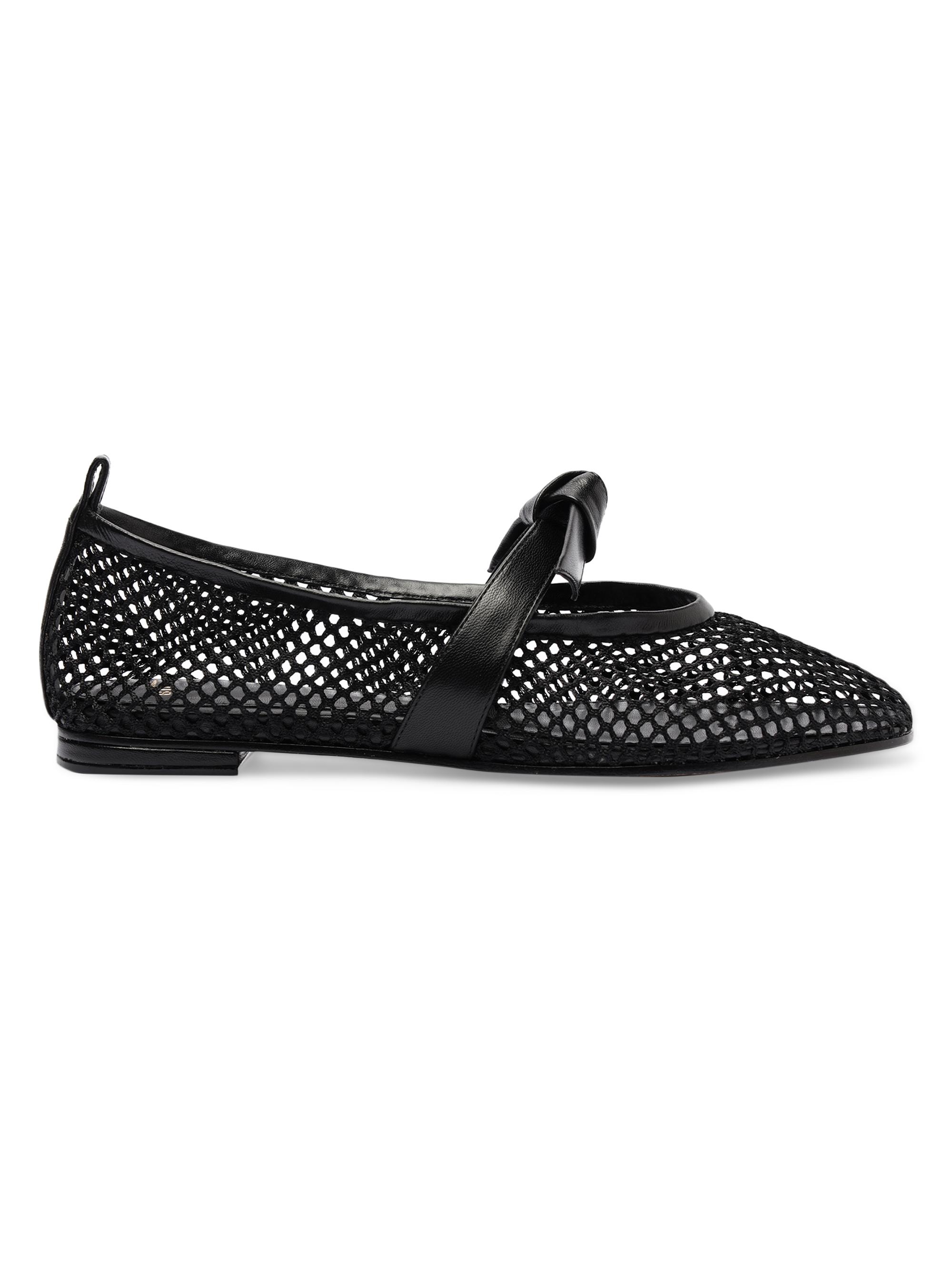 Alexandre Birman Women's Clarita Fishnet Ballet Flats - Black