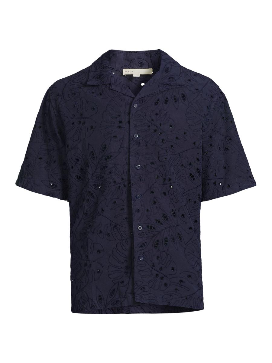 Onia Men's Oversized Vacation Shirt In Blue