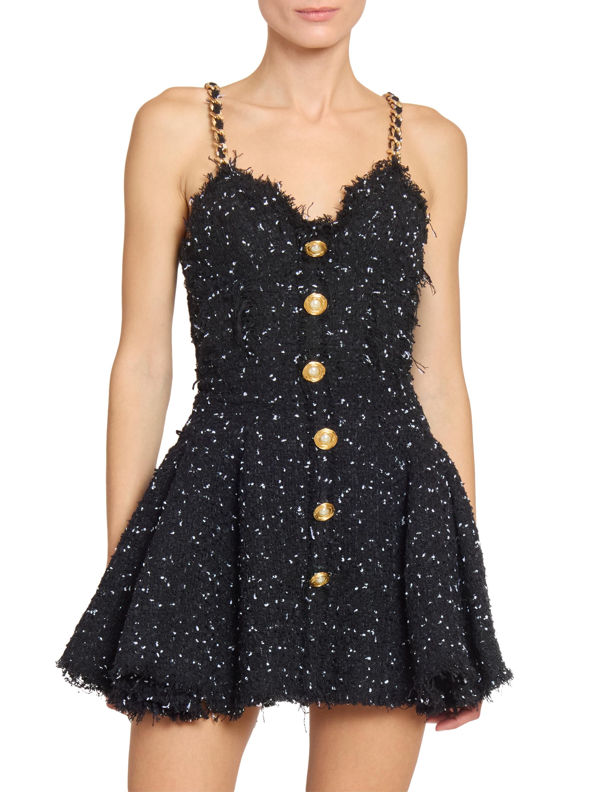 Balmain Tweed A-Line Minidress | Saks Fifth Avenue