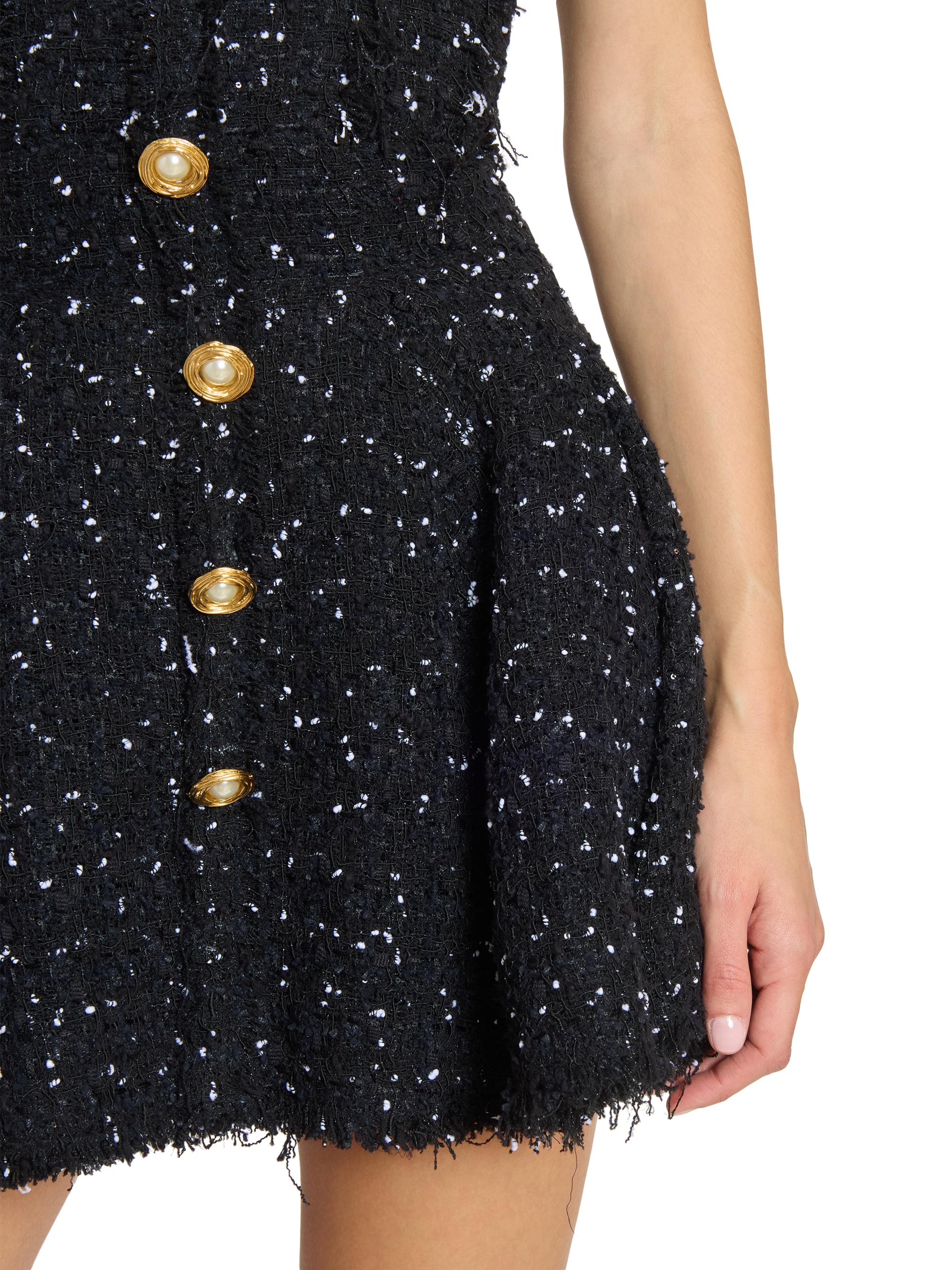 Balmainのブラックフィットツイードミニドレス Balmainのブラックフィットツイードミニドレス