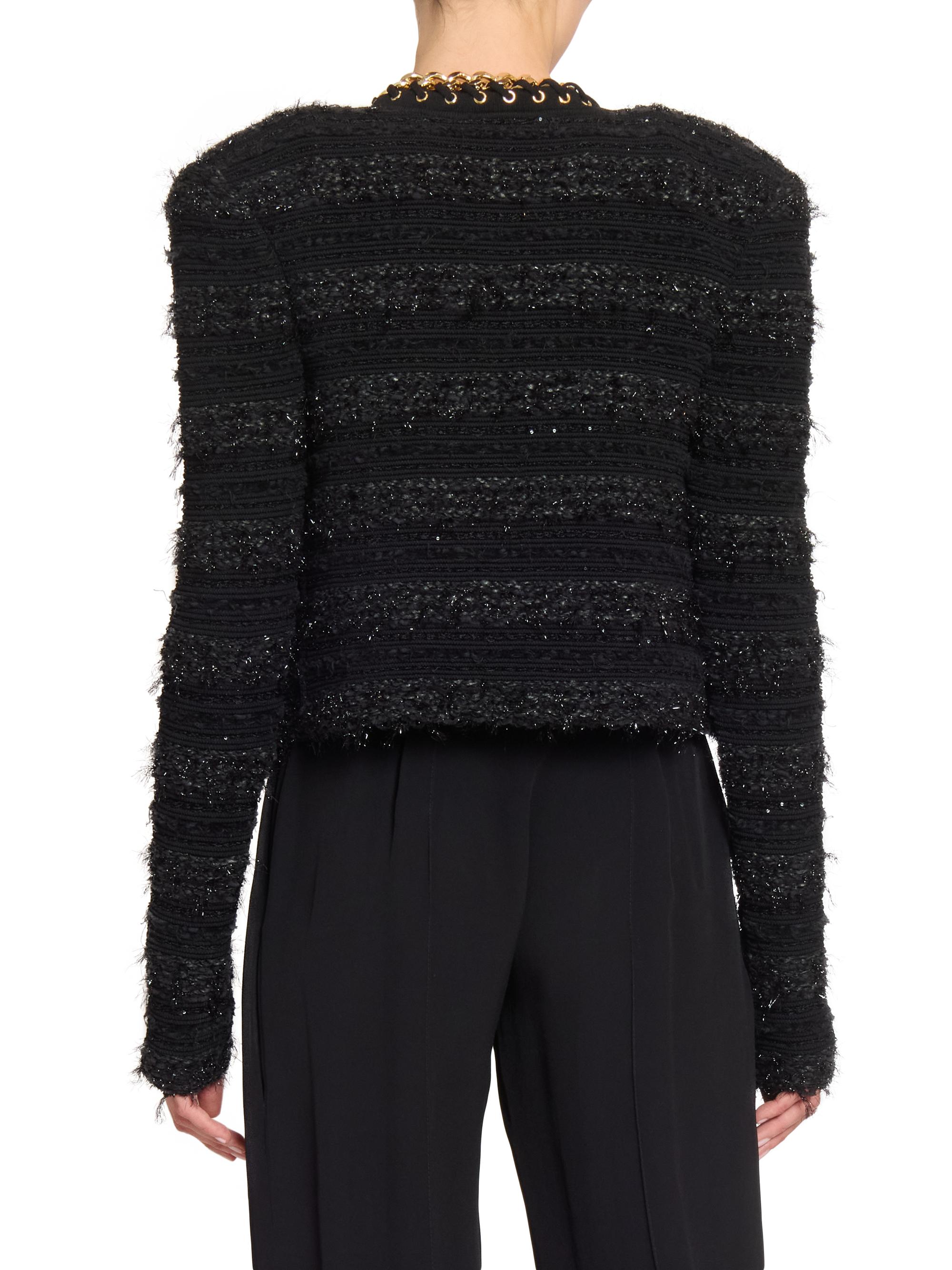 Tweed Wool-Blend Chain-Trimmed Jacket