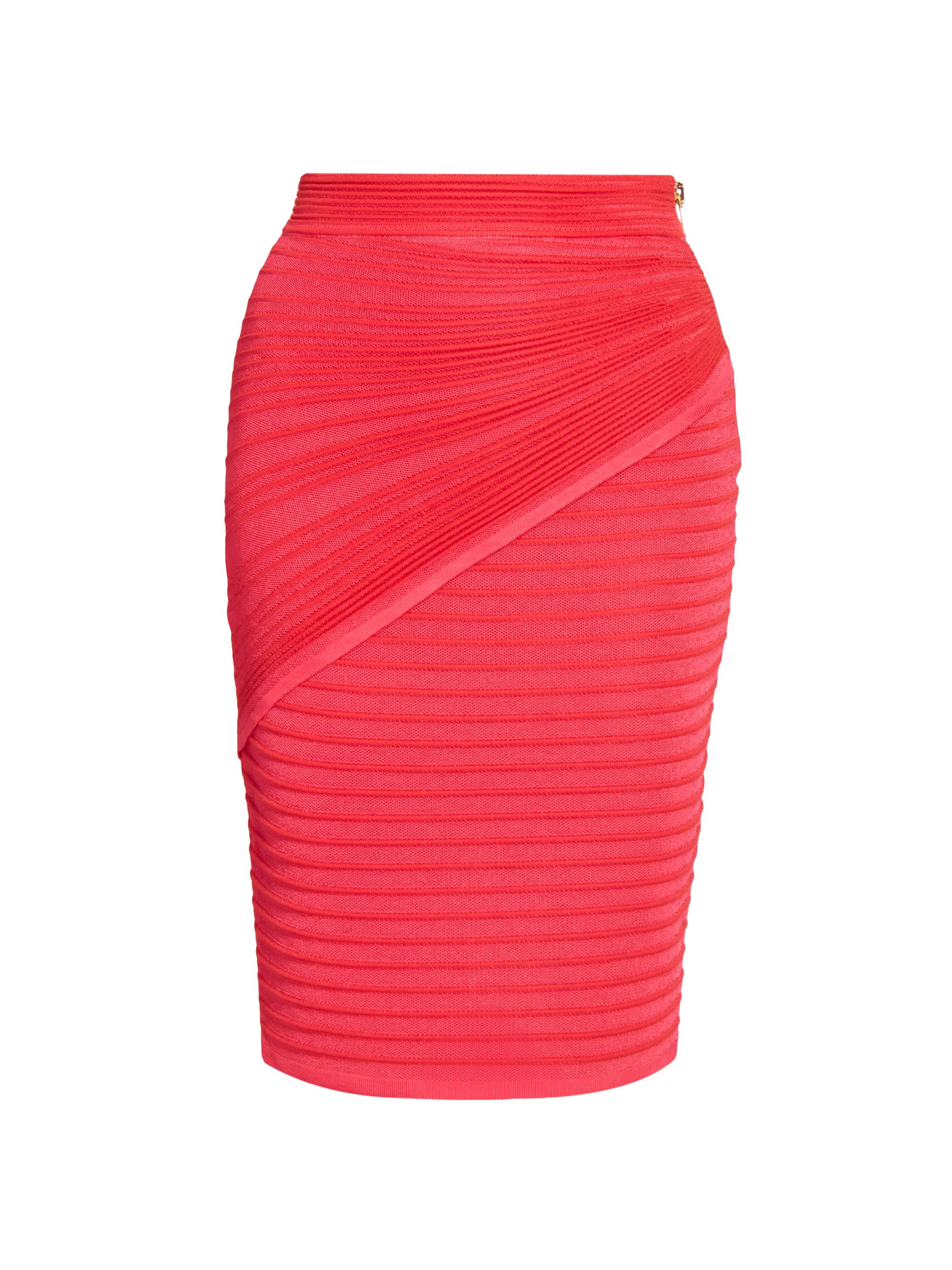 Balmain Women's Body-Con Knee-Length Skirt - Fuchsia Rouge