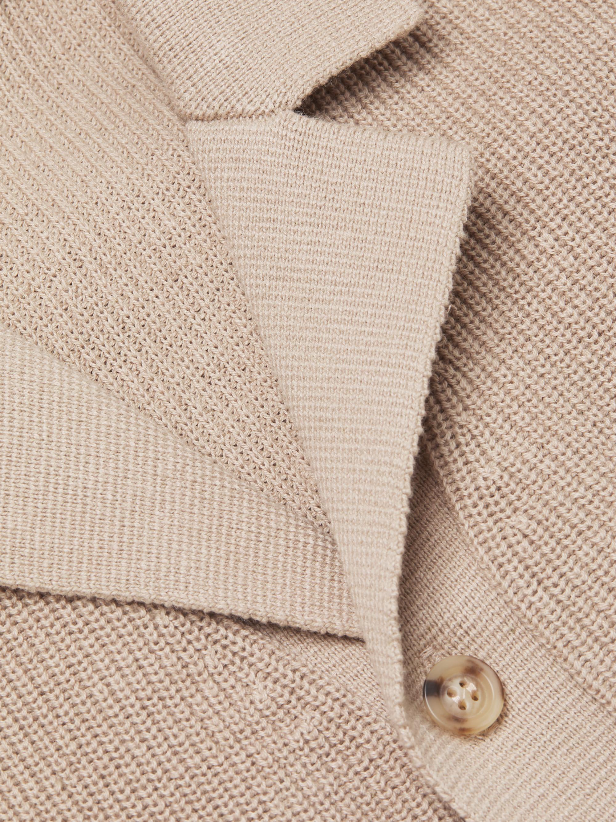 Linen-Cotton Knit Camp Shirt