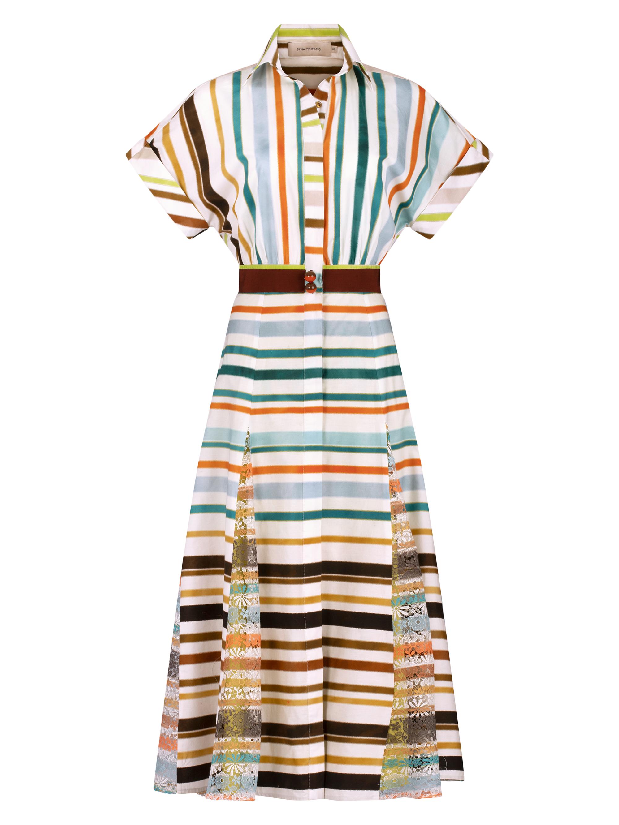 Silvia Tcherassi Odila Stripe Cotton Shirtdress | Saks Fifth Avenue