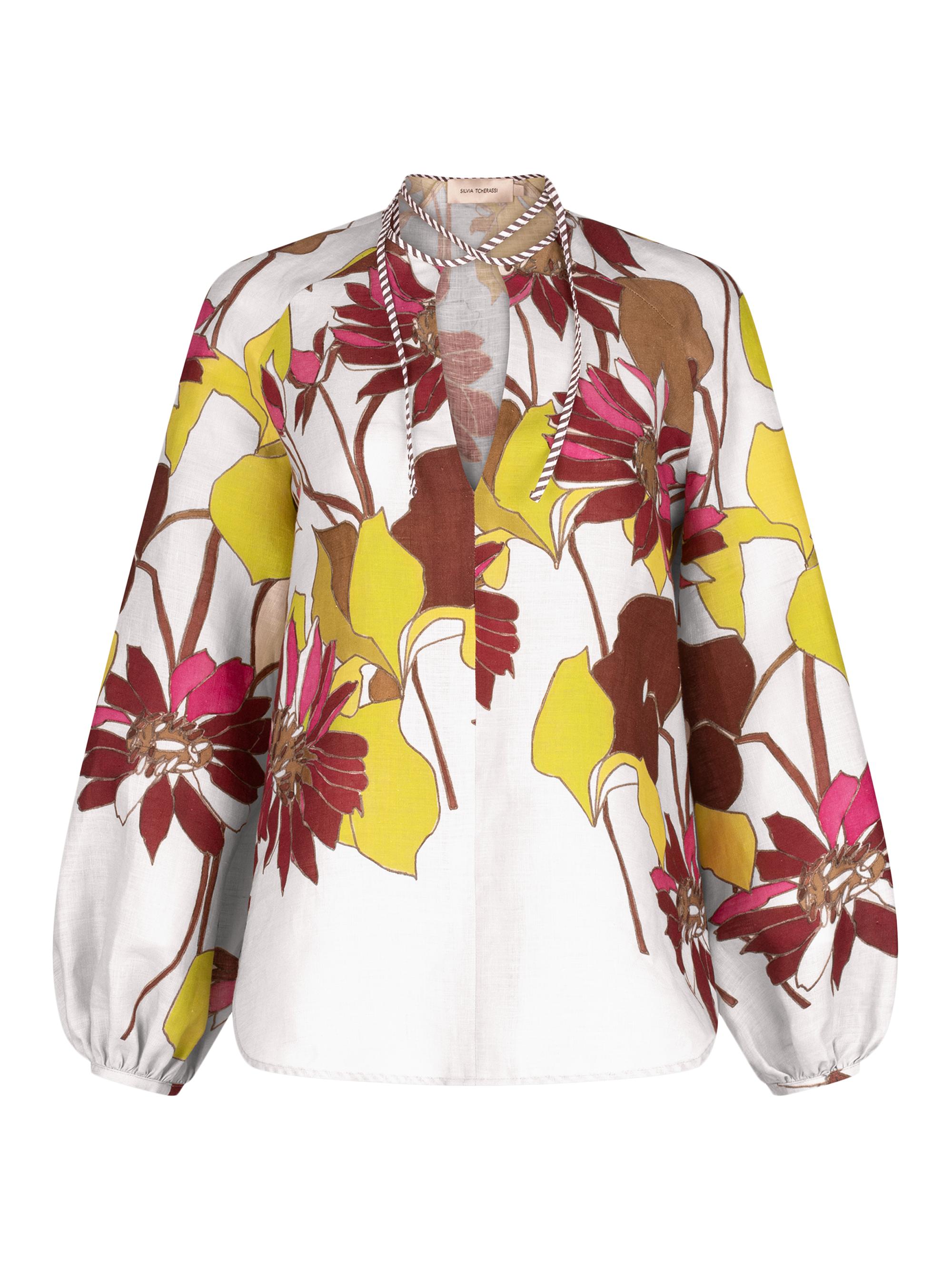 Silvia Tcherassi Women's Molveno Linen Blouse - Botanical Multiflower