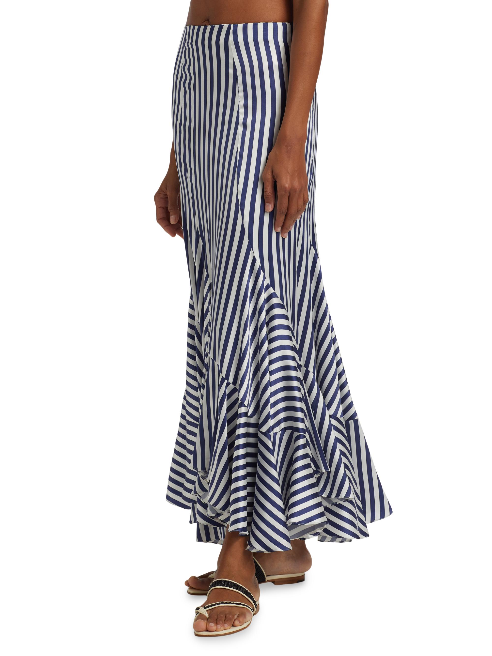 Silvia Tcherassi Florina Stripe Flounce Skirt | Saks Fifth Avenue